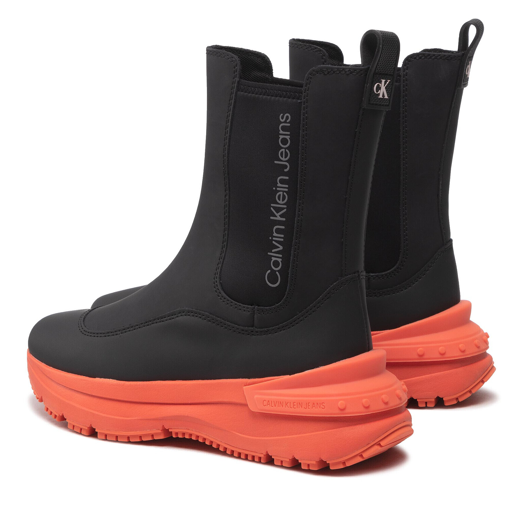 Calvin Klein Kotníková obuv s elastickým prvkem Chunky Runner Chelsea Boot YW0YW00808 Černá - Pepit.cz