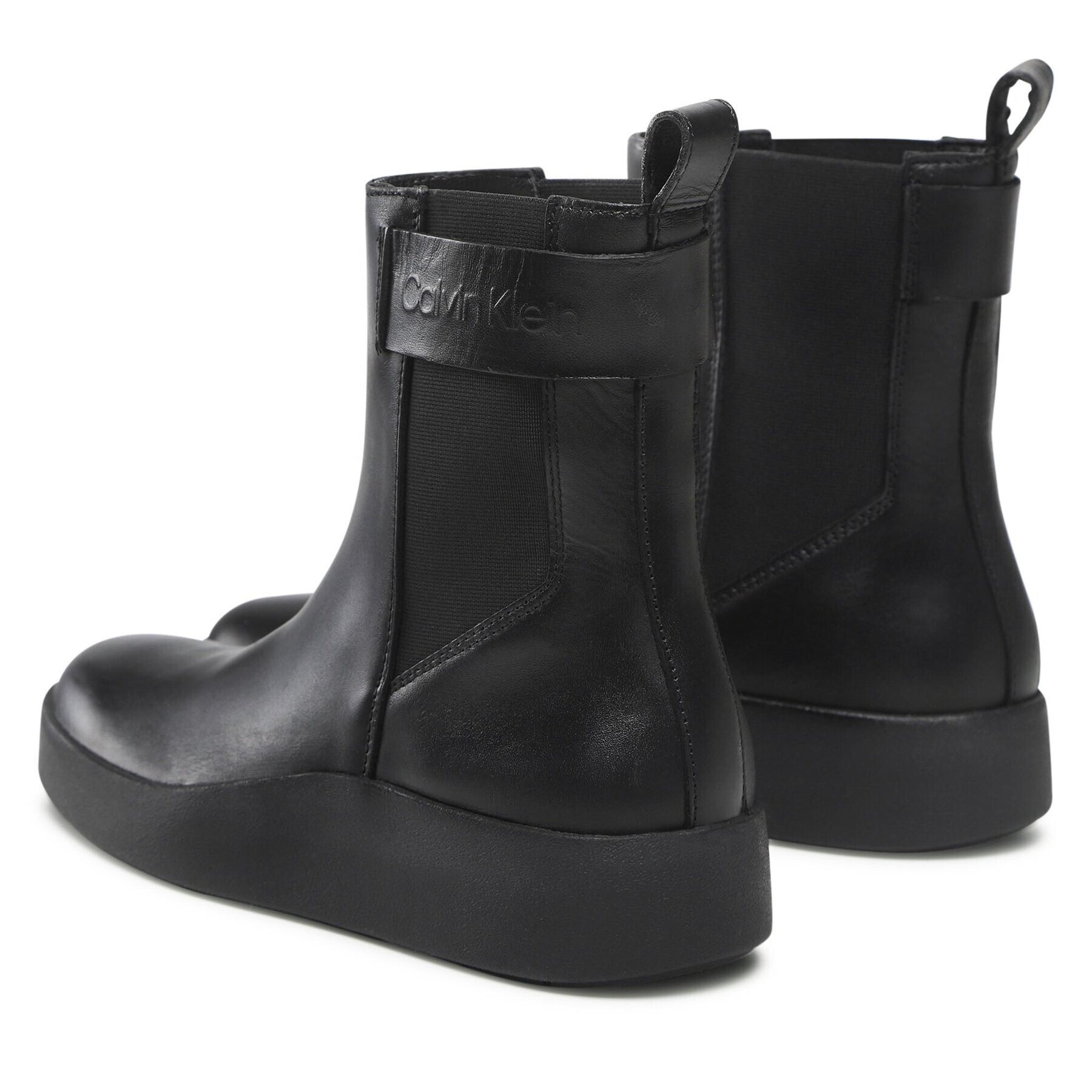 Calvin Klein Kotníková obuv s elastickým prvkem Crepe Chelsea Boot HW0HW01259 Černá - Pepit.cz