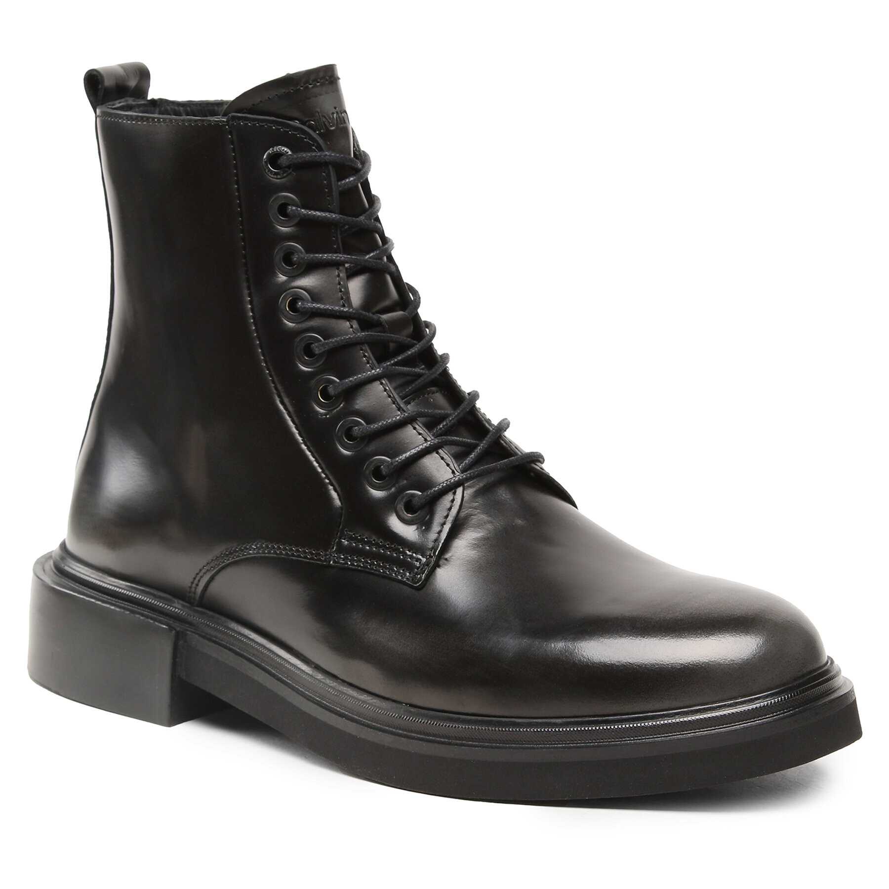 Calvin Klein Kozačky Lace Up Boot HM0HM01028 Černá - Pepit.cz