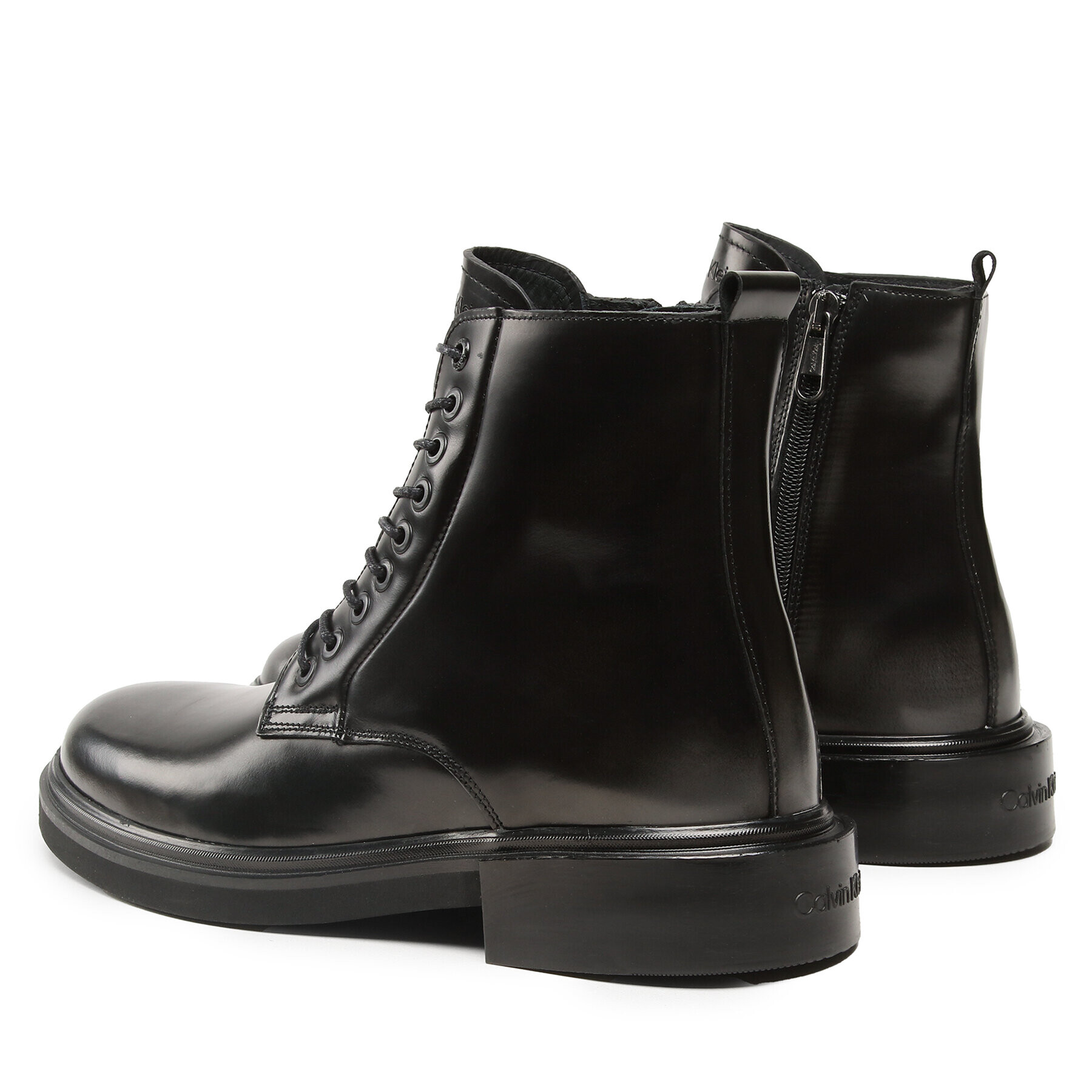 Calvin Klein Kozačky Lace Up Boot HM0HM01028 Černá - Pepit.cz