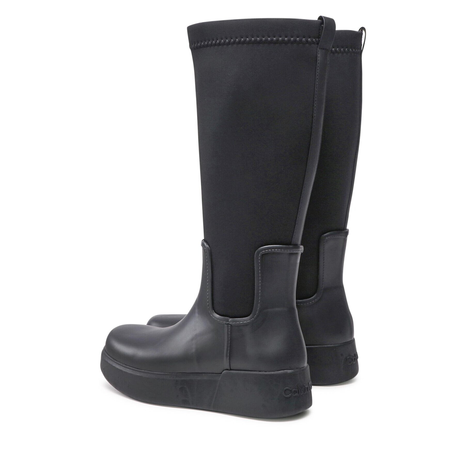 Calvin Klein Kozačky Rain Boot Wedge High HW0HW01264 Černá - Pepit.cz