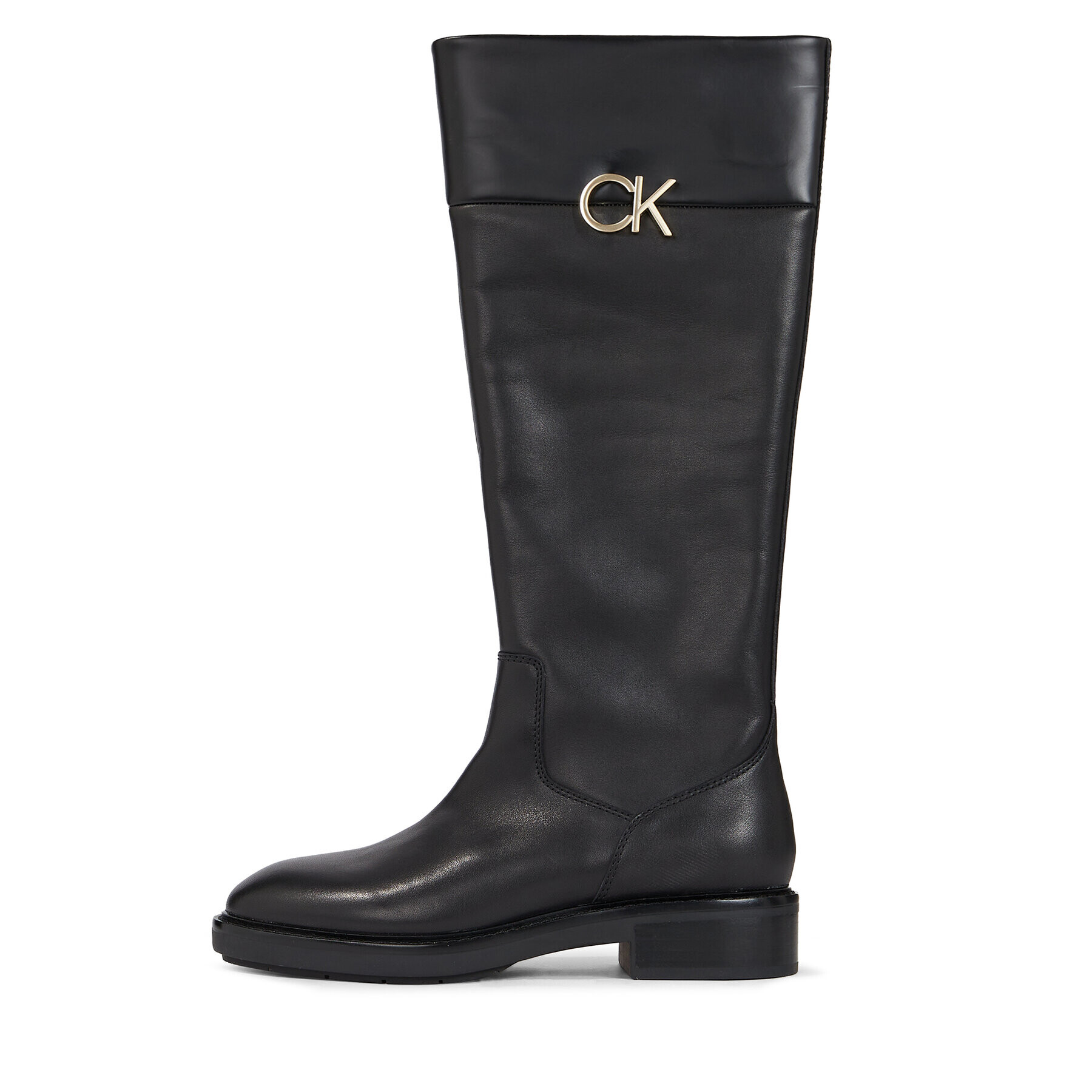 Calvin Klein Kozačky Rubber Sole Knee Boot W/Hw HW0HW01689 Černá - Pepit.cz