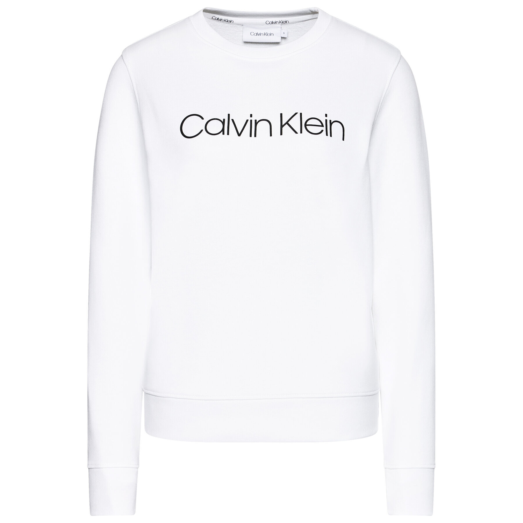 Calvin Klein Mikina Core Logo K20K202017 Bílá Regular Fit - Pepit.cz