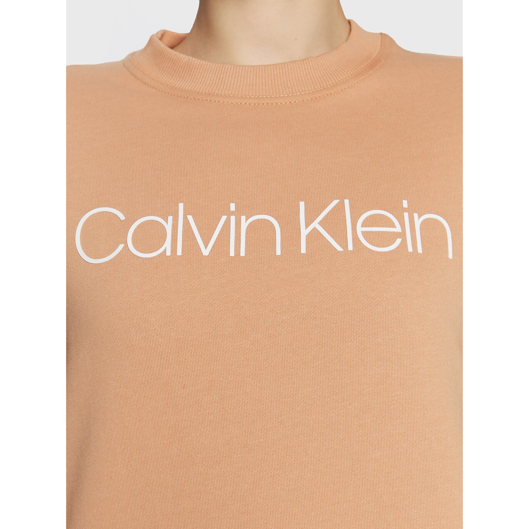 Calvin Klein Mikina Core Logo K20K202157 Béžová Regular Fit - Pepit.cz