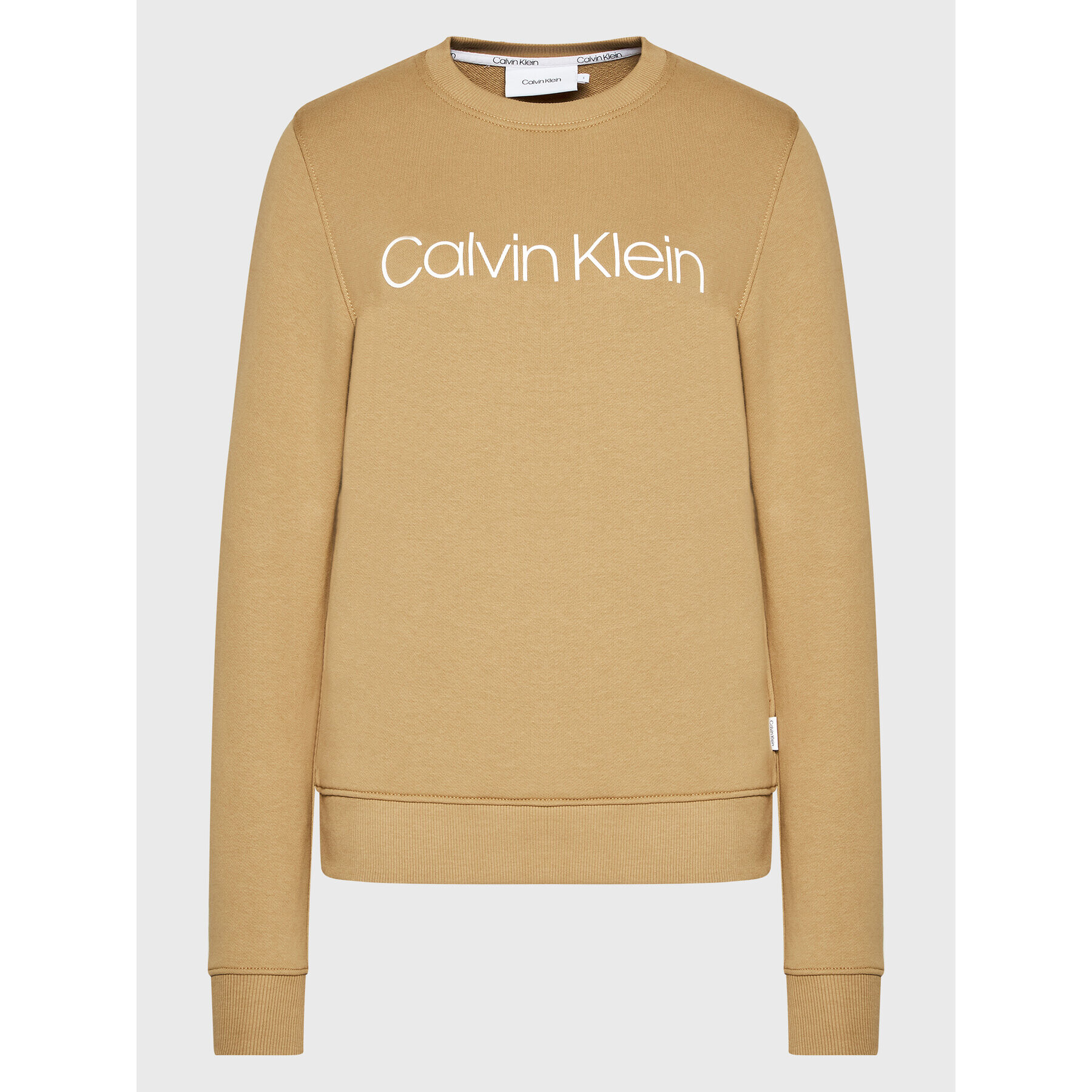 Calvin Klein Mikina Core Logo K20K202157 Béžová Regular Fit - Pepit.cz