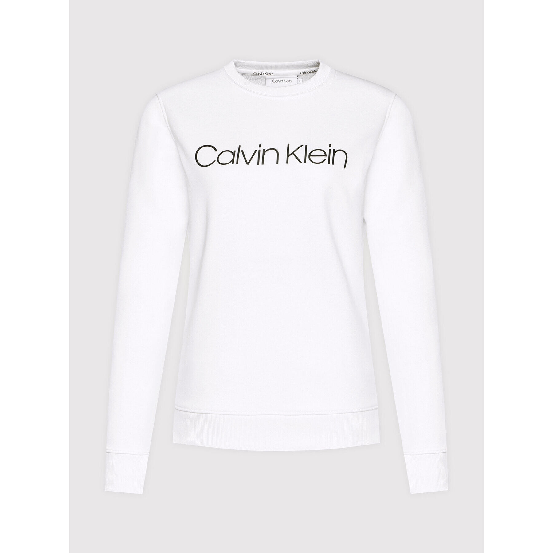 Calvin Klein Mikina Core Logo K20K202157 Bílá Regular Fit - Pepit.cz