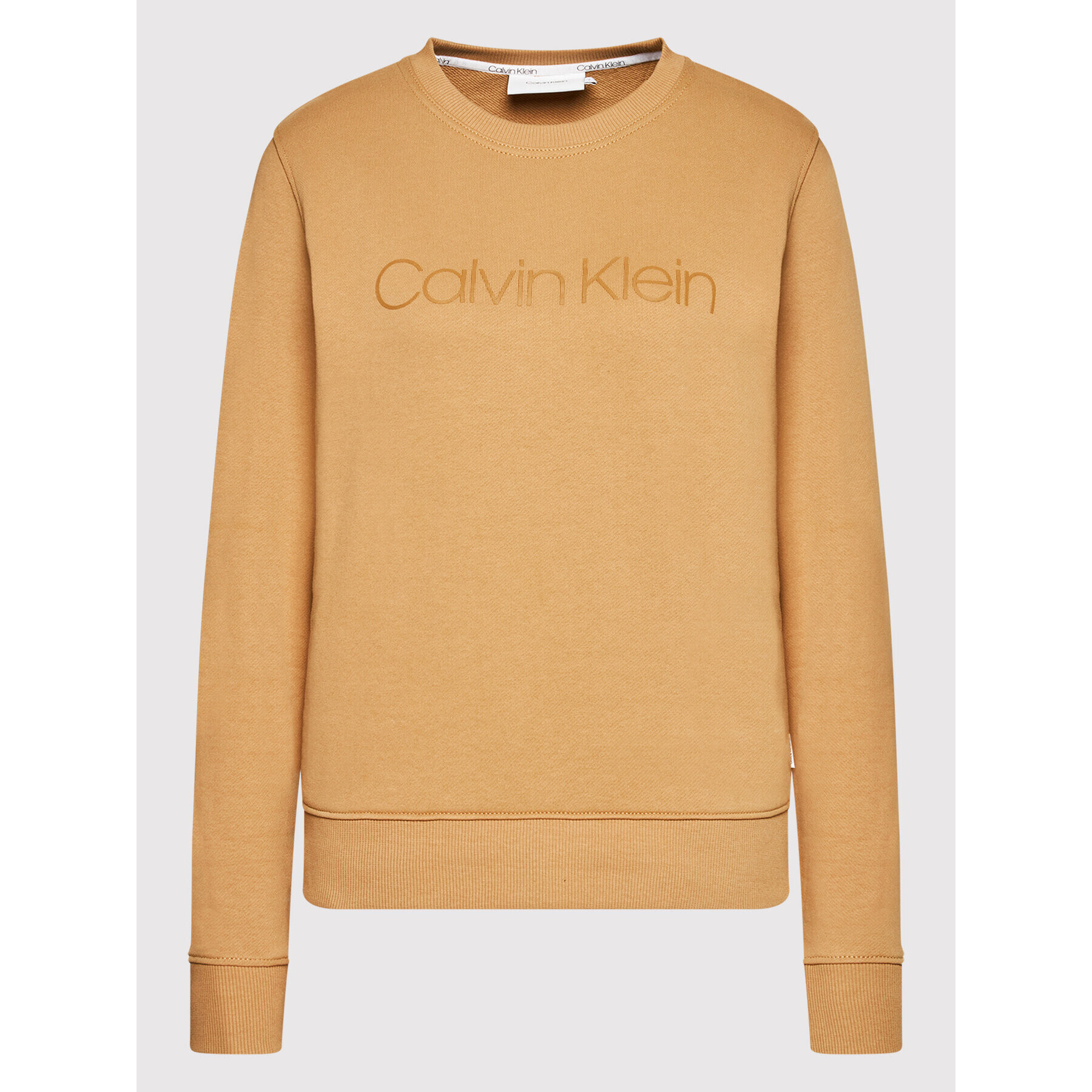 Calvin Klein Mikina Core Logo K20K202157 Hnědá Regular Fit - Pepit.cz