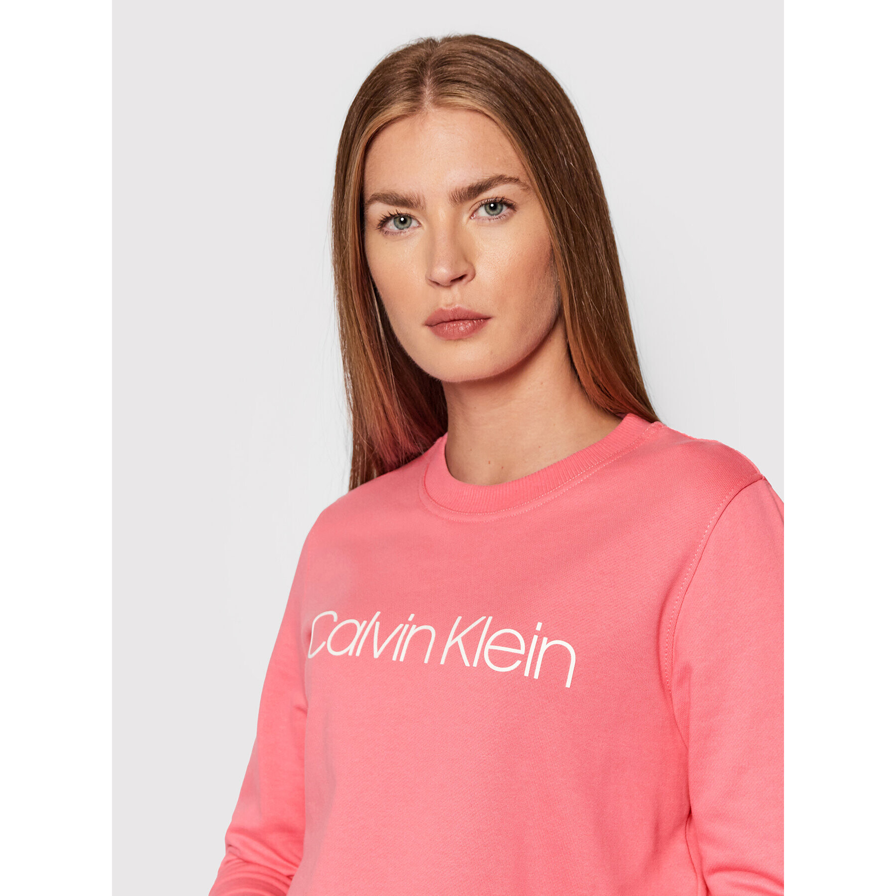 Calvin Klein Mikina Core Logo K20K202157 Růžová Regular Fit - Pepit.cz