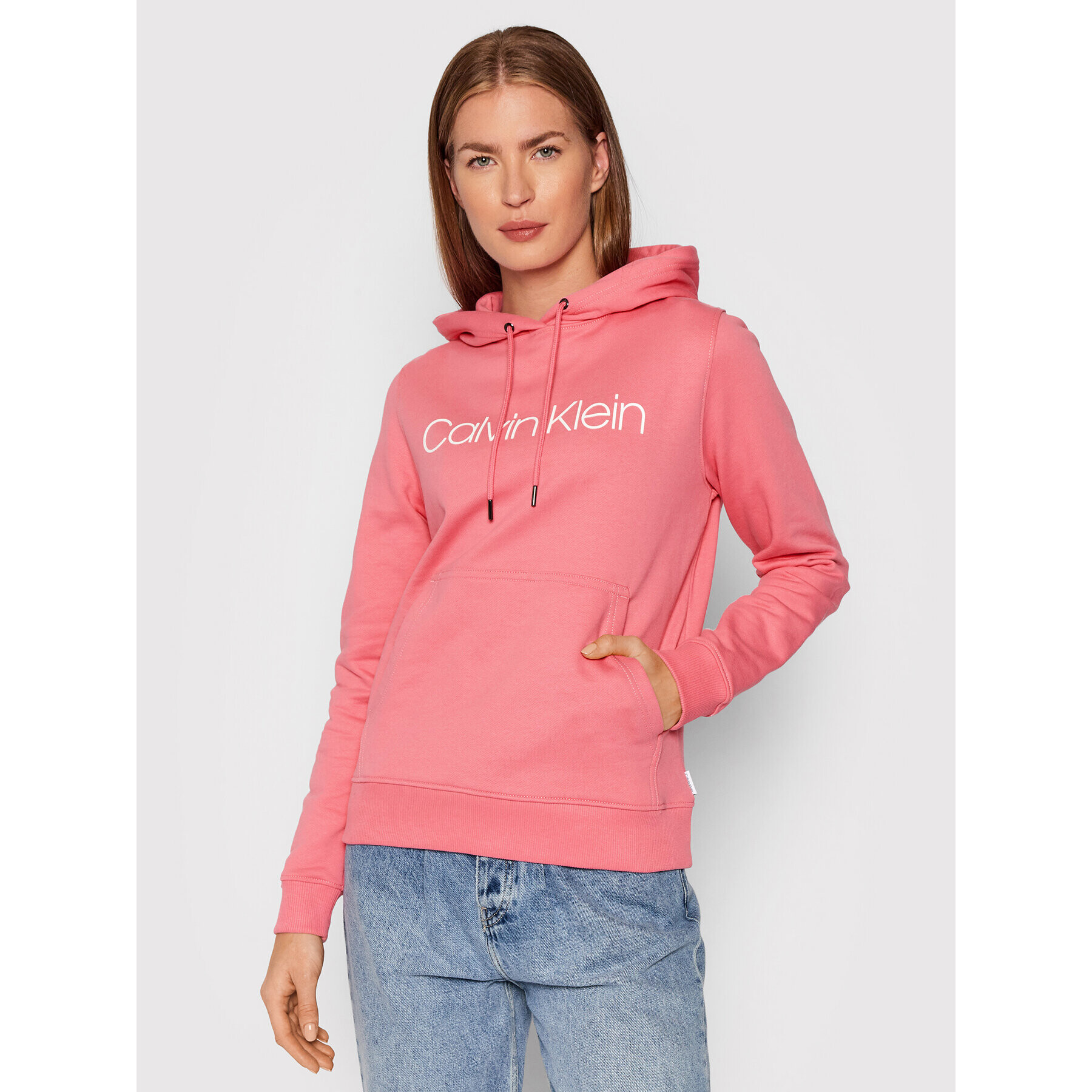 Calvin Klein Mikina Core Logo K20K202687 Růžová Regular Fit - Pepit.cz