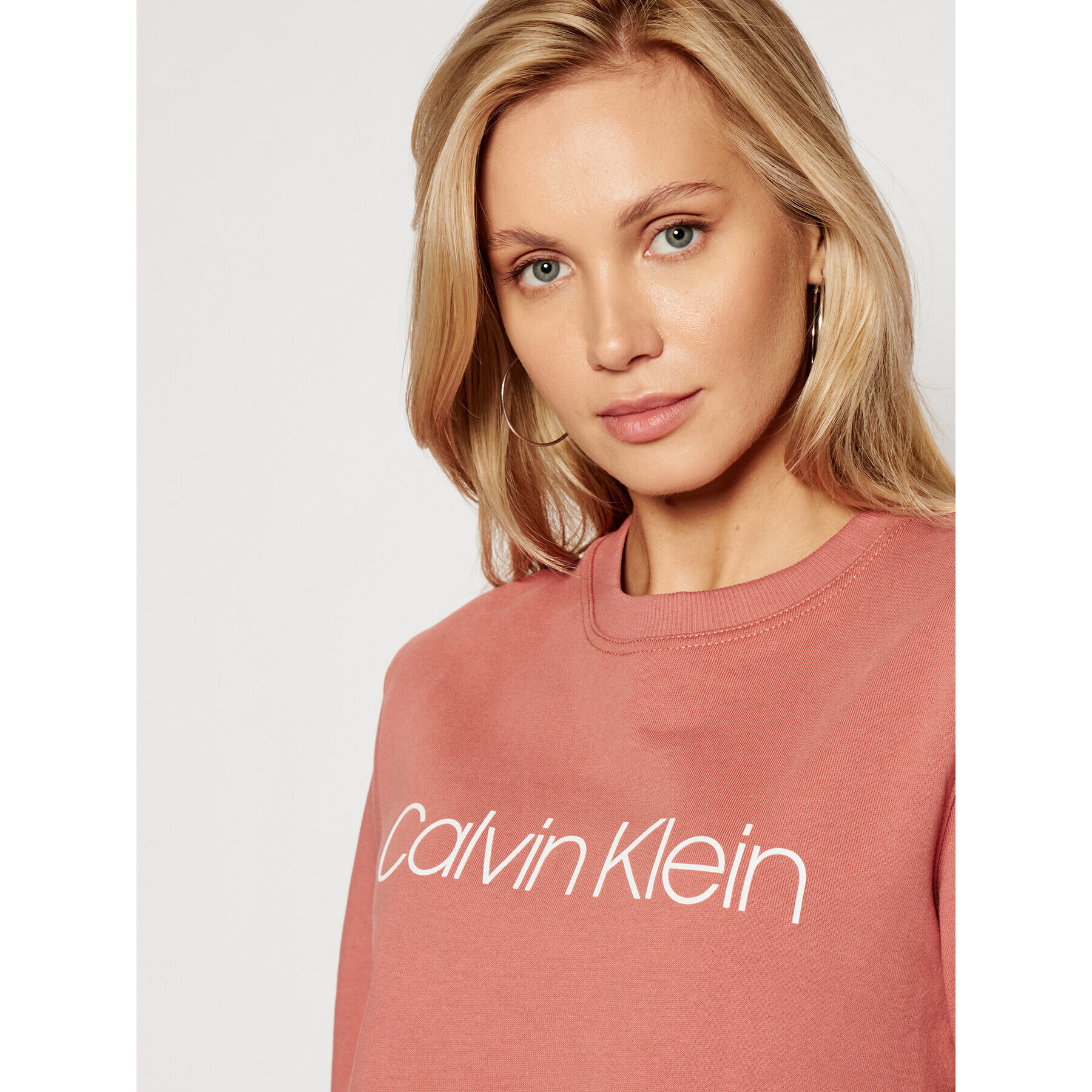 Calvin Klein Mikina Core Logo Ls K20K202157 Růžová Regular Fit - Pepit.cz