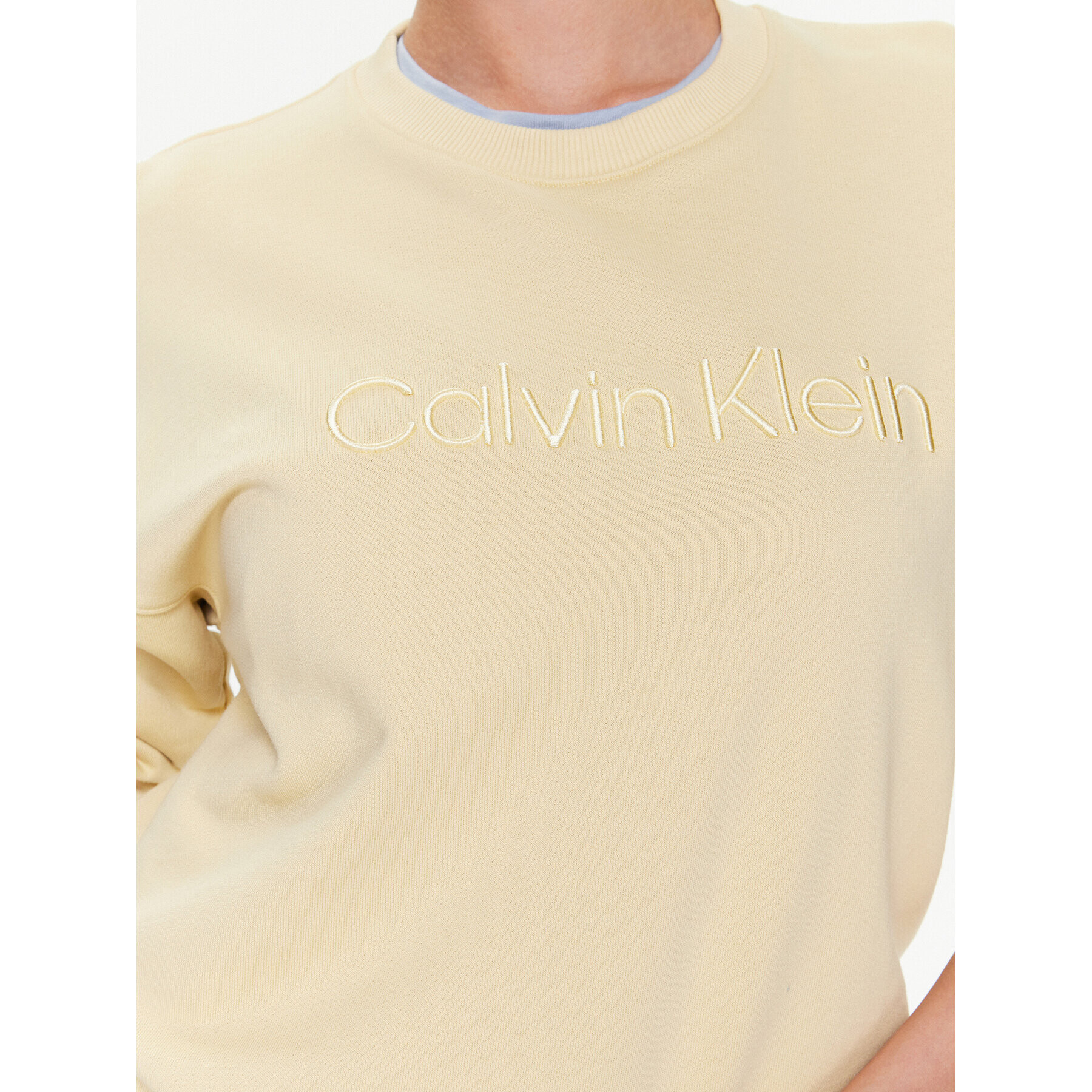 Calvin Klein Mikina Embroidered Logo K20K205328 Žlutá Regular Fit - Pepit.cz