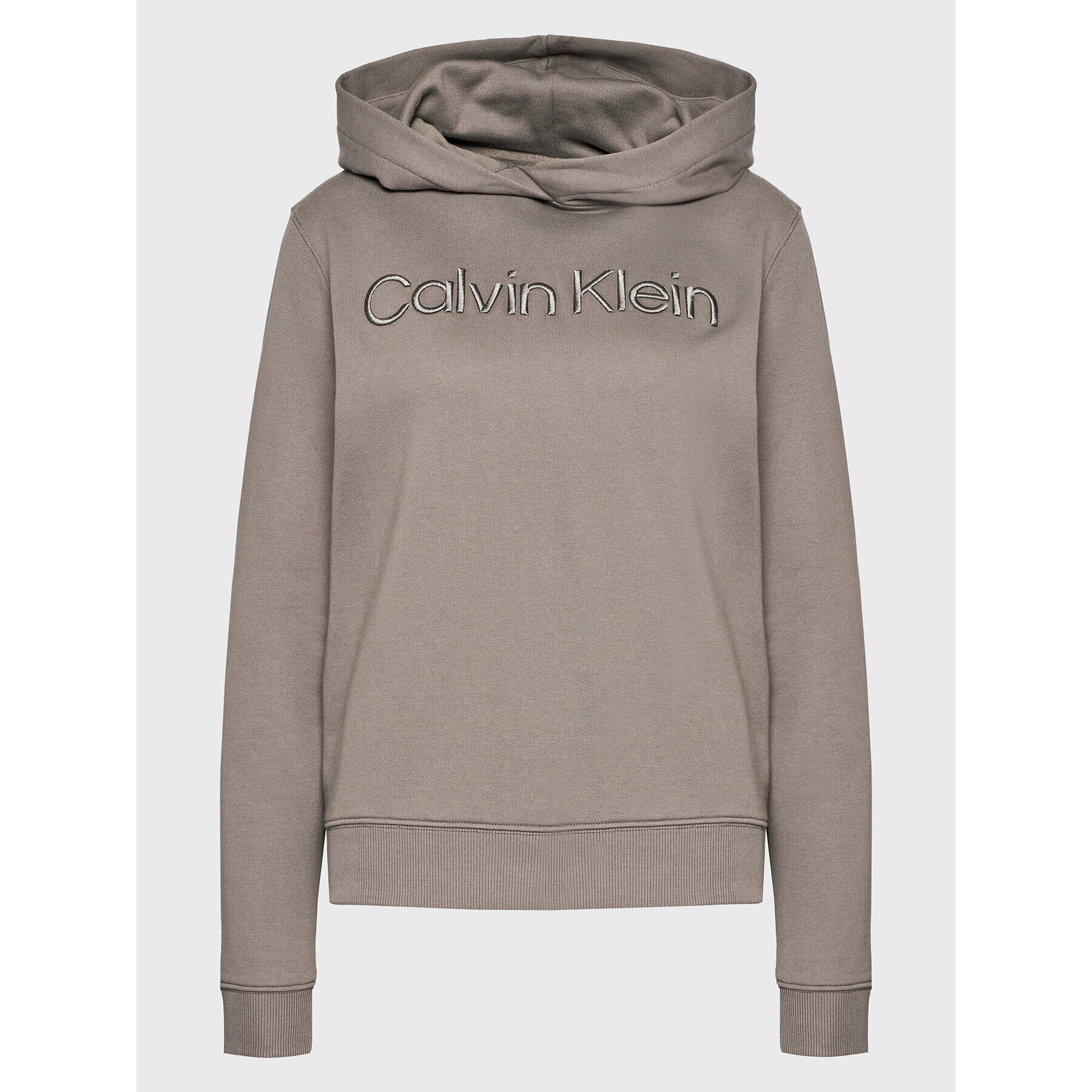 Calvin Klein Mikina Embroidered Logo K20K205414 Hnědá Regular Fit - Pepit.cz