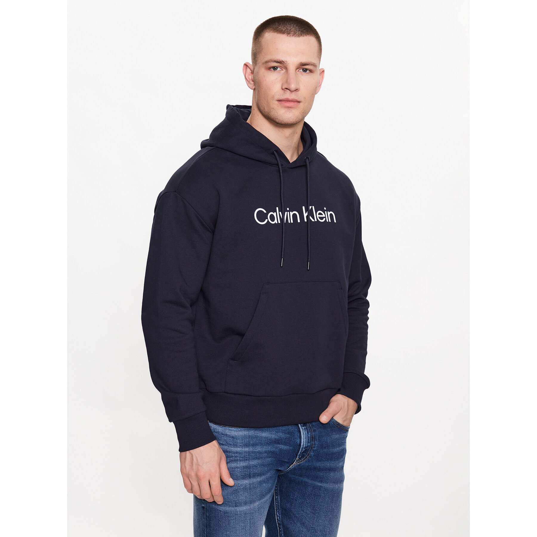 Calvin Klein Mikina Hero K10K111345 Tmavomodrá Regular Fit - Pepit.cz