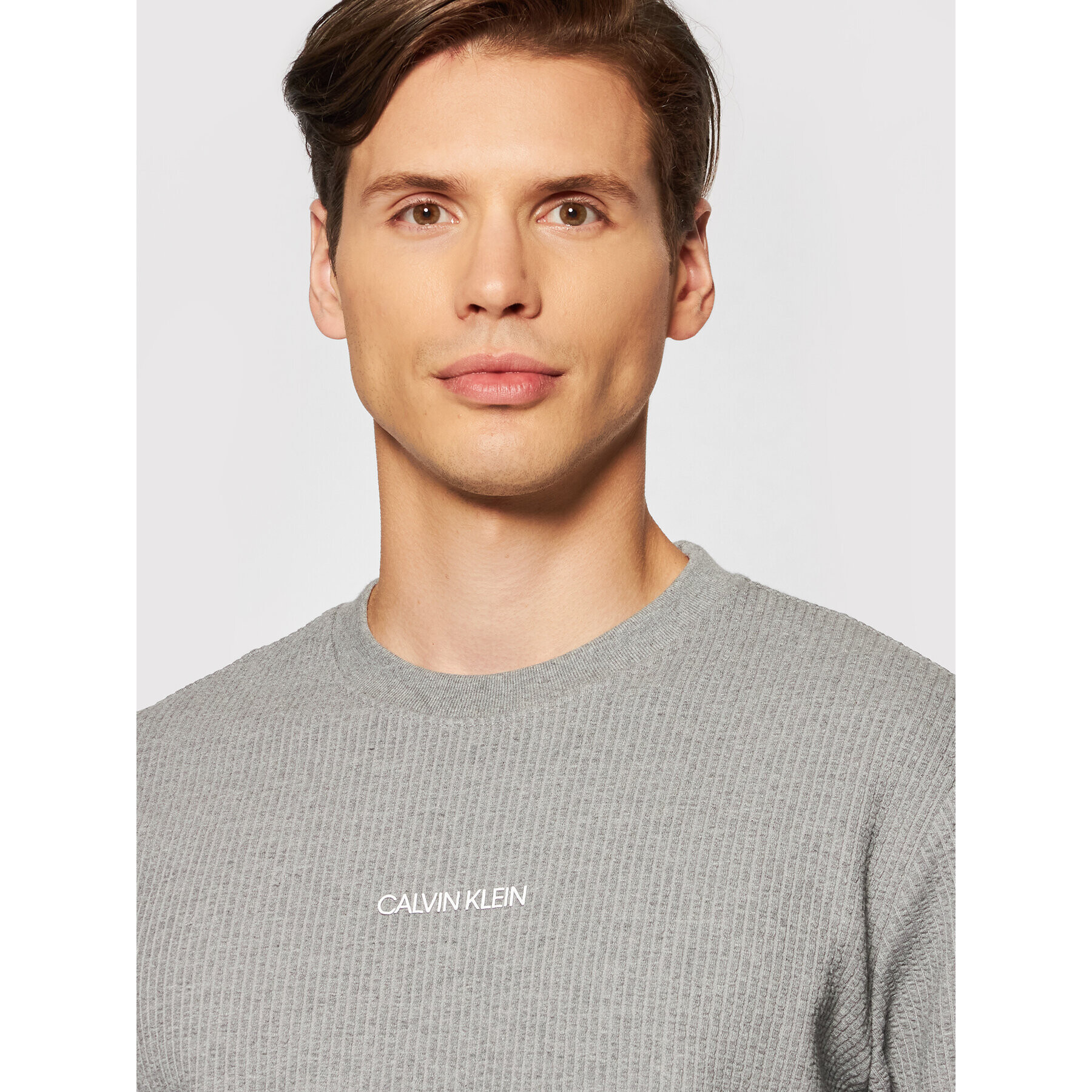 Calvin Klein Mikina Lightweight K10K107338 Šedá Regular Fit - Pepit.cz