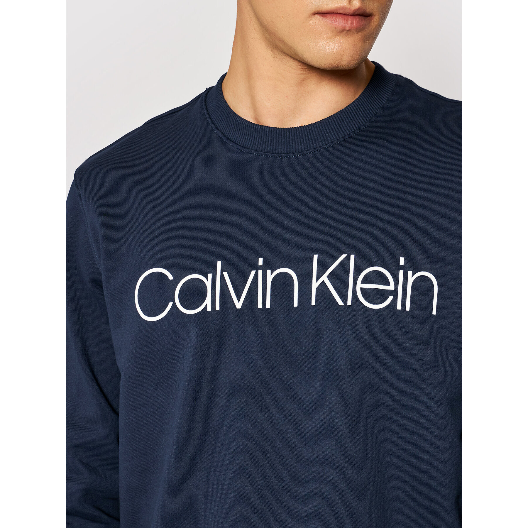 Calvin Klein Mikina Logo K10K104059 Tmavomodrá Regular Fit - Pepit.cz