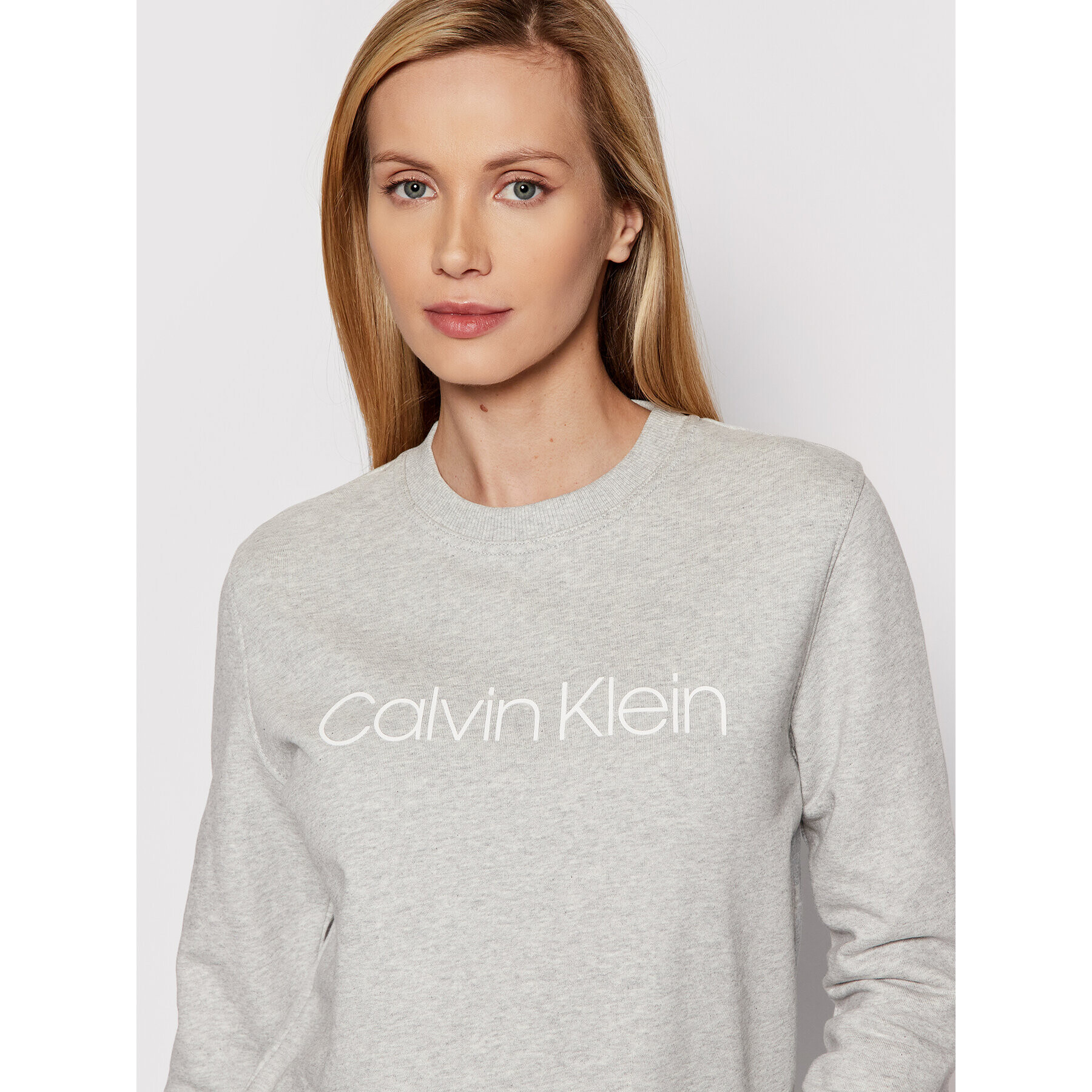 Calvin Klein Mikina Ls Core Logo K20K202157 Šedá Regular Fit - Pepit.cz