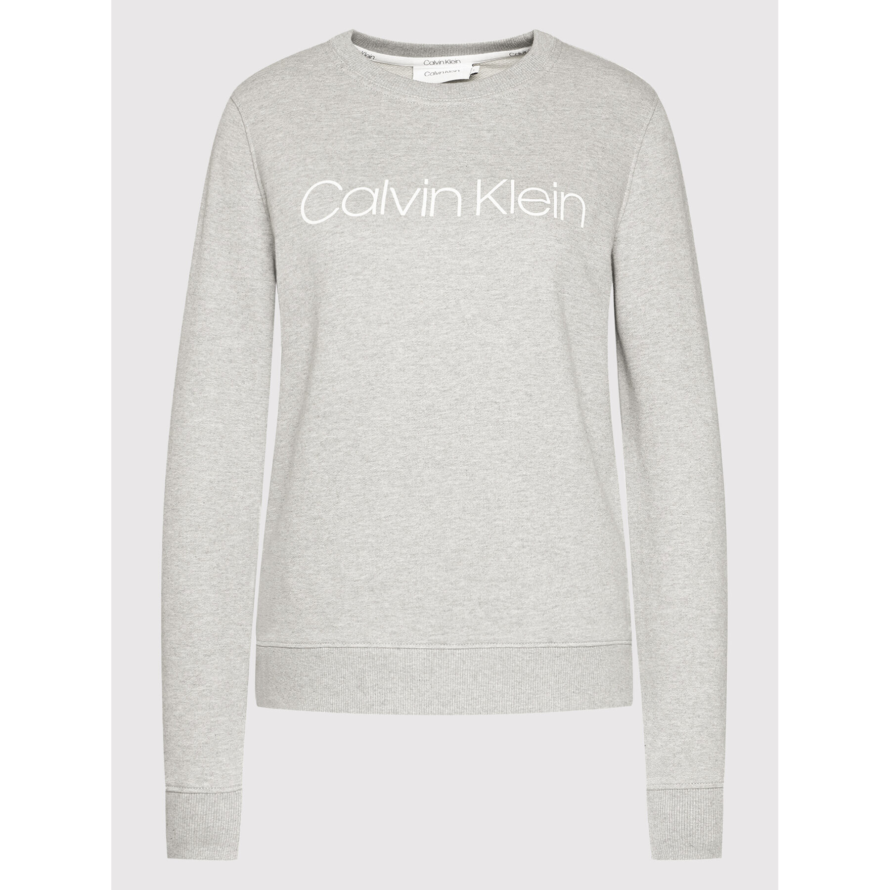 Calvin Klein Mikina Ls Core Logo K20K202157 Šedá Regular Fit - Pepit.cz