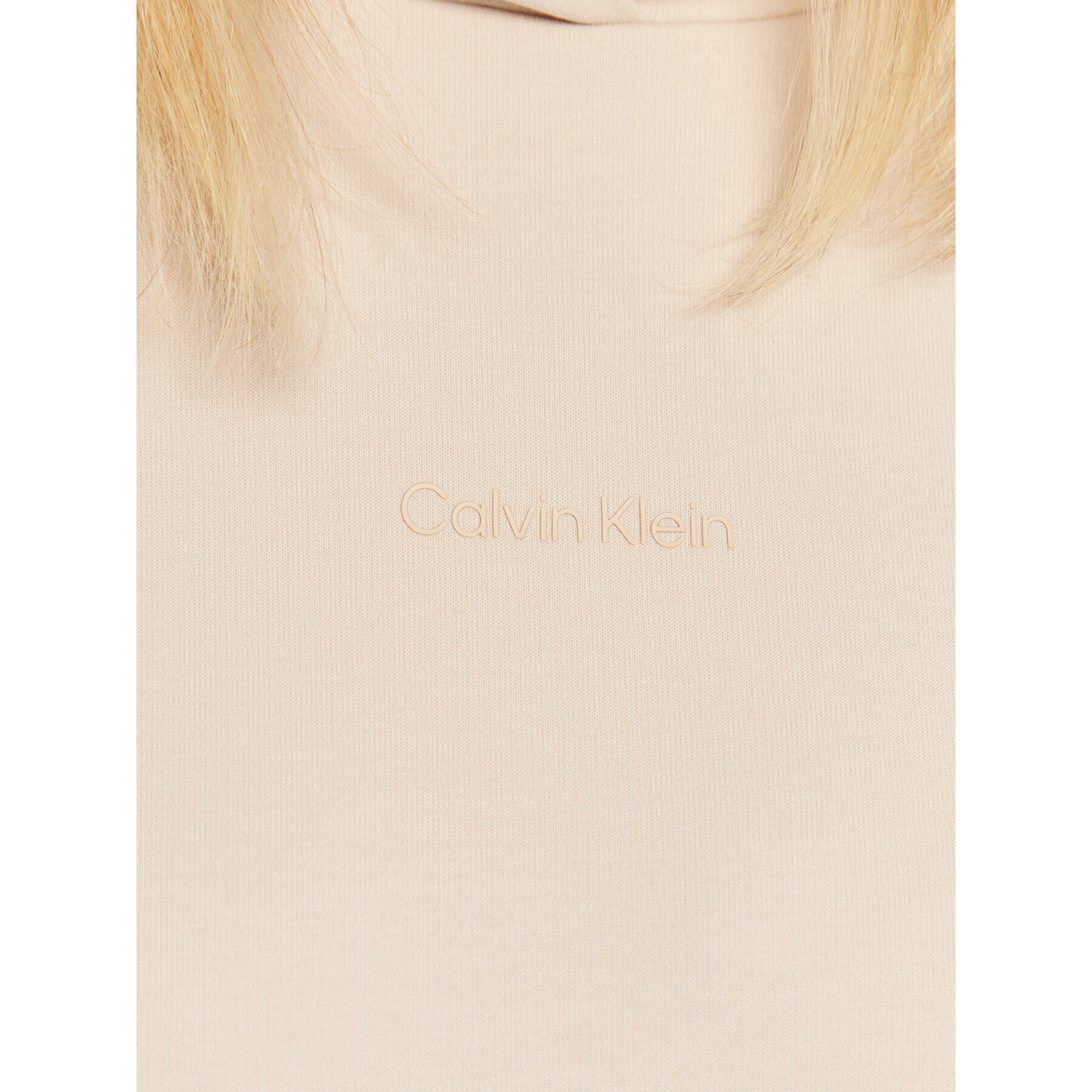 Calvin Klein Mikina Micro Logo Essential K20K205452 Béžová Regular Fit - Pepit.cz