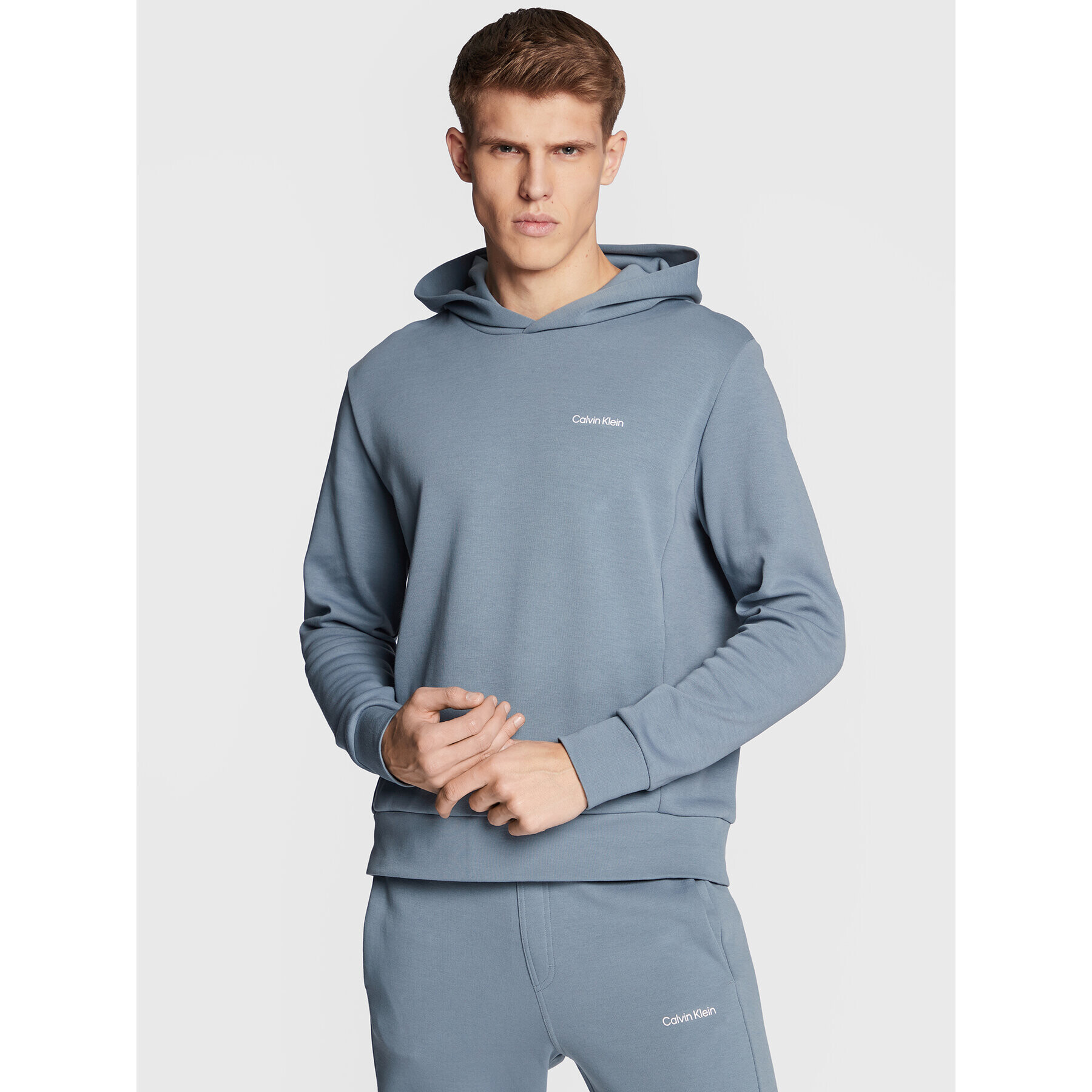 Calvin Klein Mikina Micro Logo K10K109927 Šedá Relaxed Fit - Pepit.cz