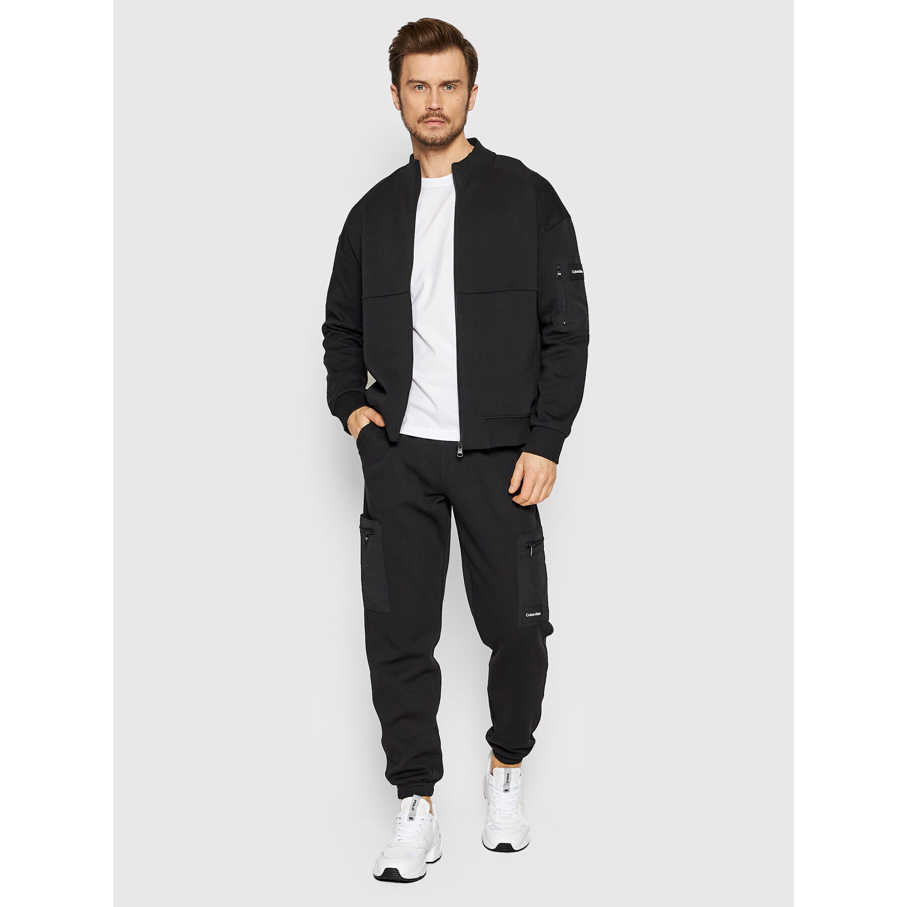 Calvin Klein Mikina Tech Repreve Comfort K10K108923 Černá Relaxed Fit - Pepit.cz