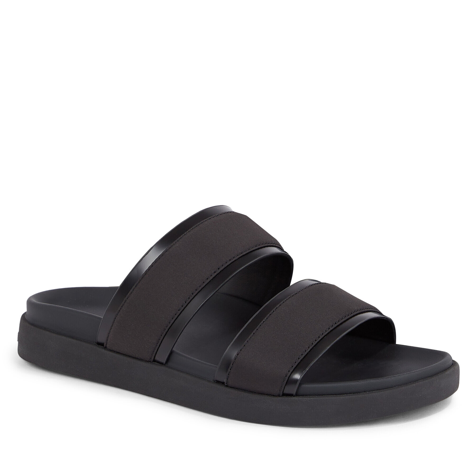 Calvin Klein Nazouváky Double Strap Sandal Mix HM0HM01024 Černá - Pepit.cz