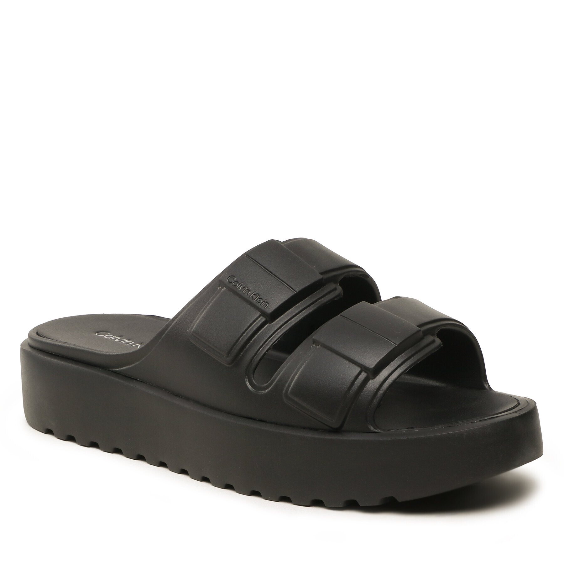 Calvin Klein Nazouváky Double Strap Slipper HM0HM00967 Černá - Pepit.cz