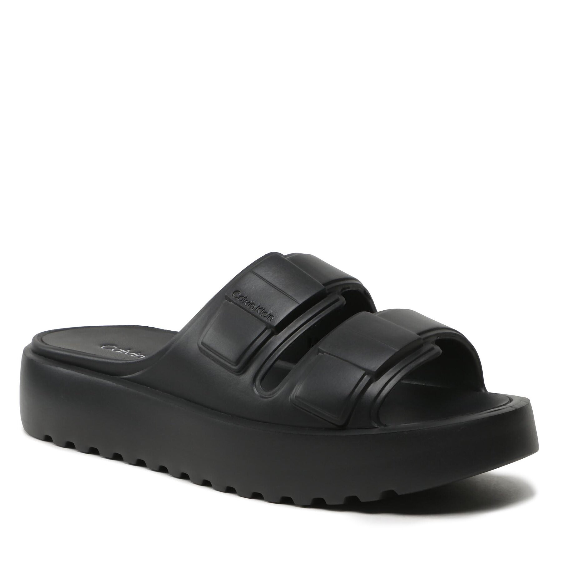 Calvin Klein Nazouváky Double Strap Slipper HM0HM00967 Černá - Pepit.cz