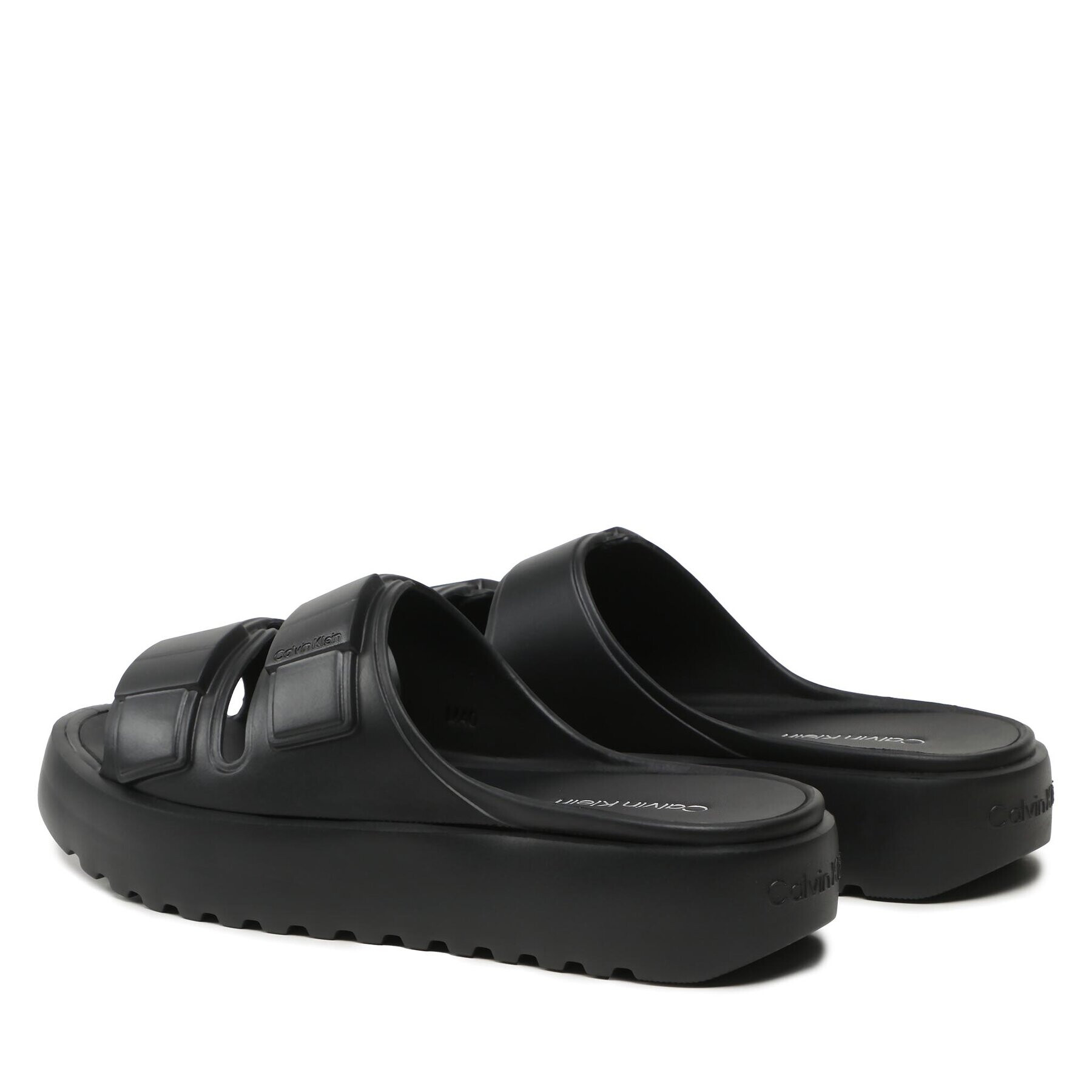 Calvin Klein Nazouváky Double Strap Slipper HM0HM00967 Černá - Pepit.cz