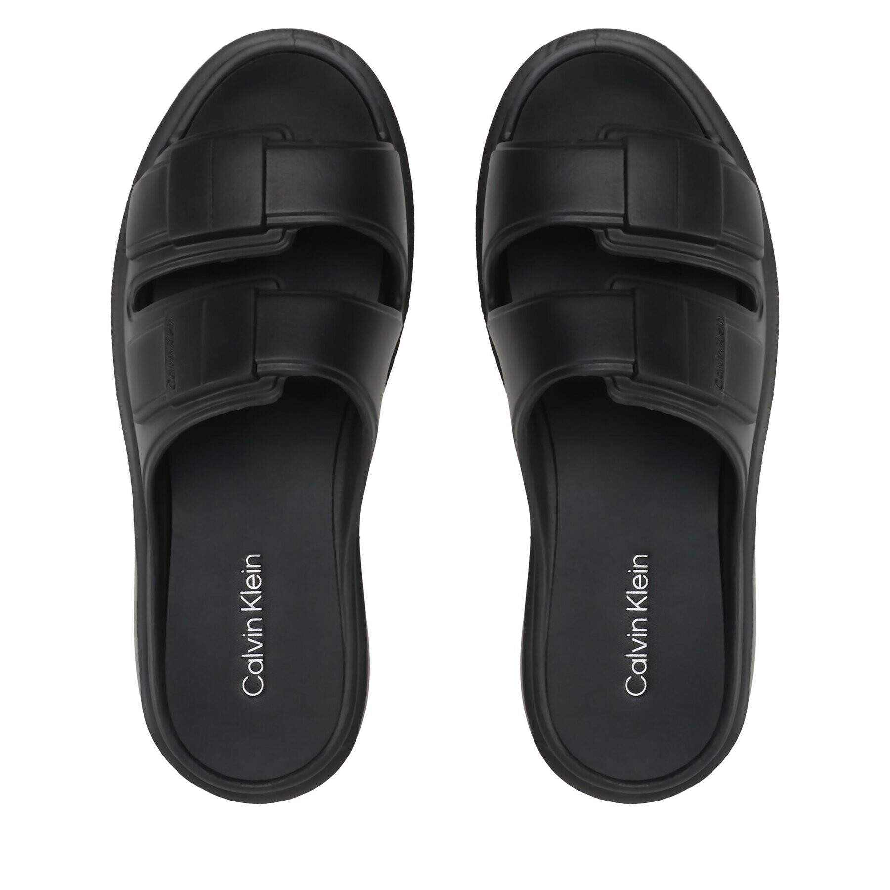 Calvin Klein Nazouváky Double Strap Slipper HM0HM00967 Černá - Pepit.cz