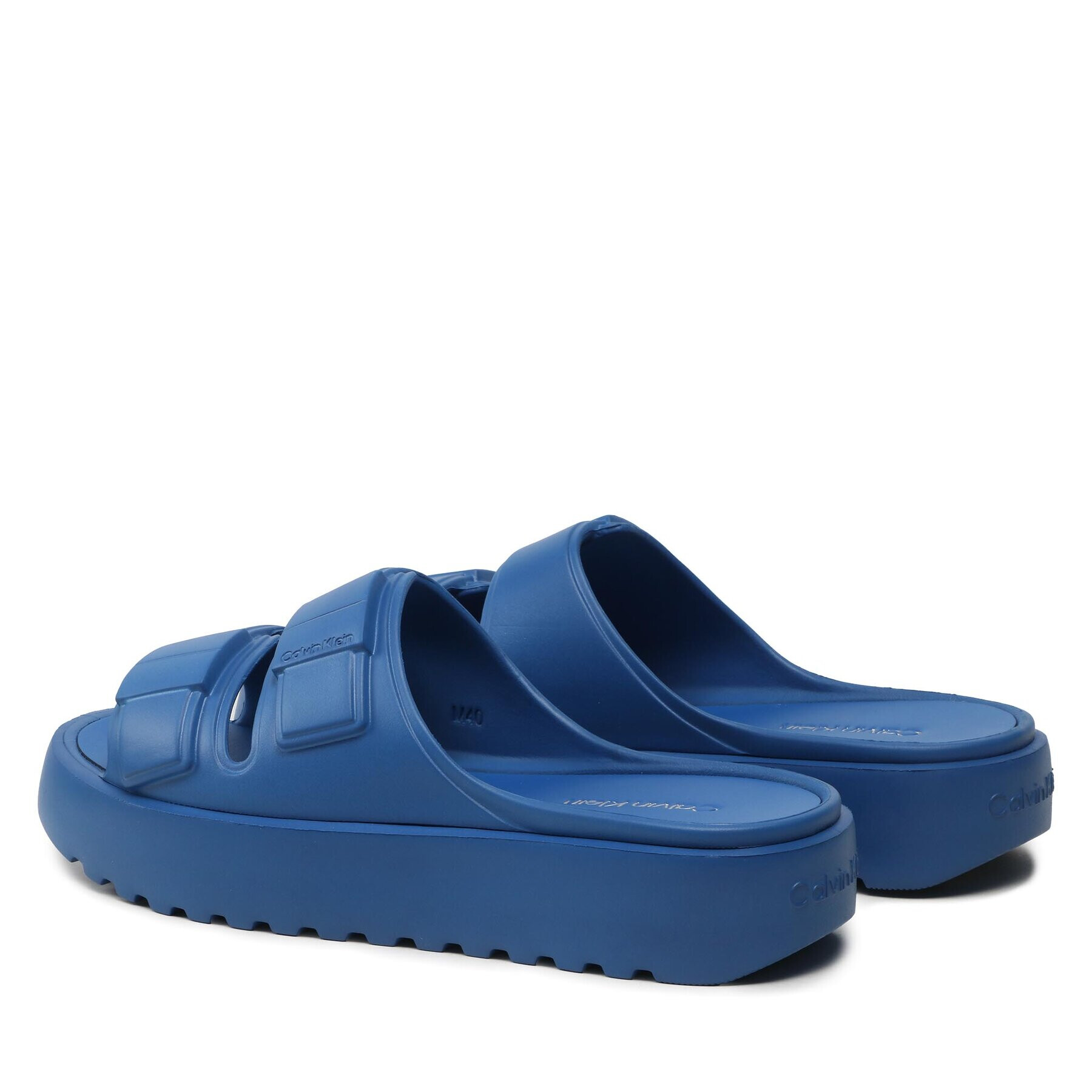 Calvin Klein Nazouváky Double Strap Slipper HM0HM00967 Modrá - Pepit.cz