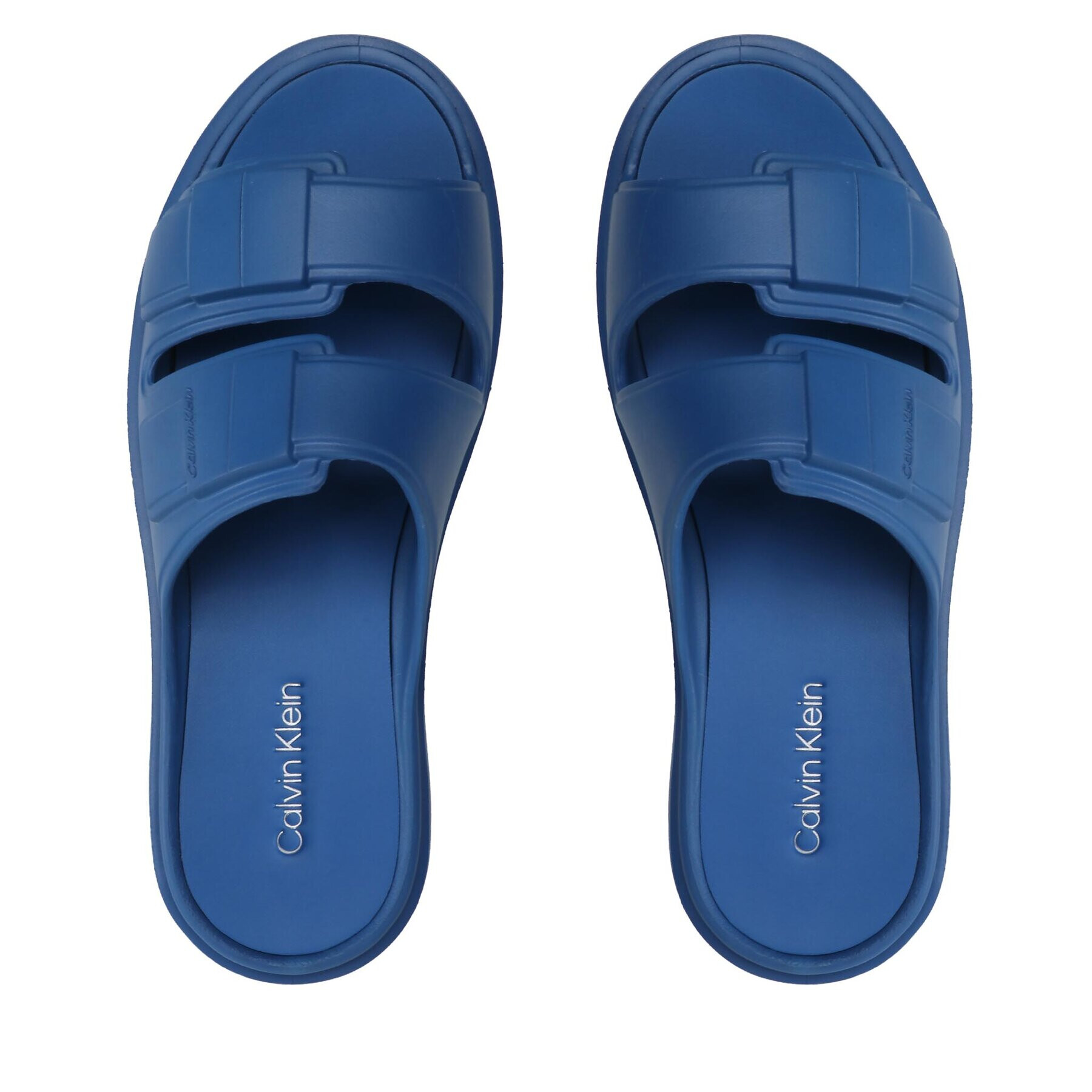 Calvin Klein Nazouváky Double Strap Slipper HM0HM00967 Modrá - Pepit.cz