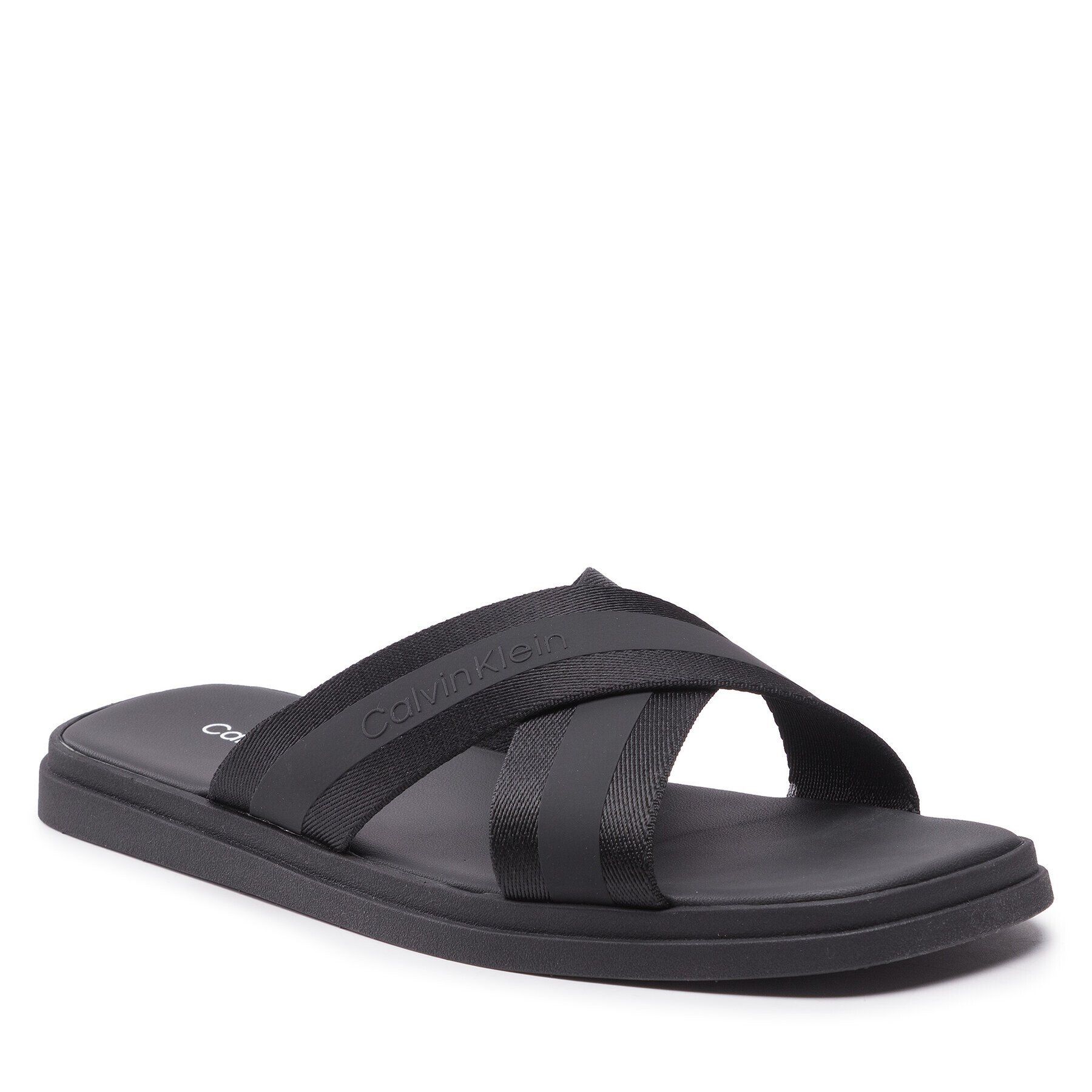 Calvin Klein Nazouváky Webbing Cross Sandal Wb HM0HM00462 Černá - Pepit.cz