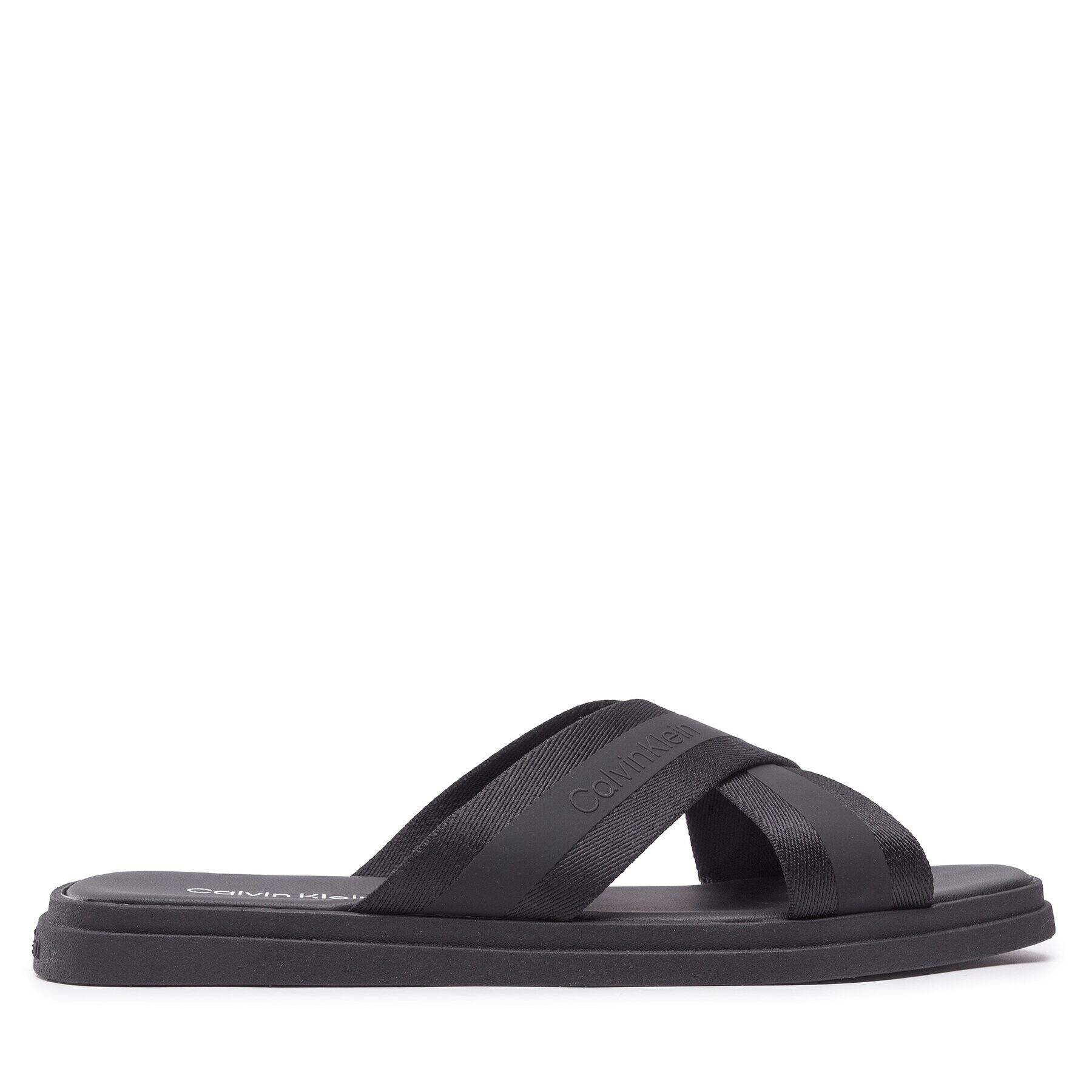 Calvin Klein Nazouváky Webbing Cross Sandal Wb HM0HM00462 Černá - Pepit.cz