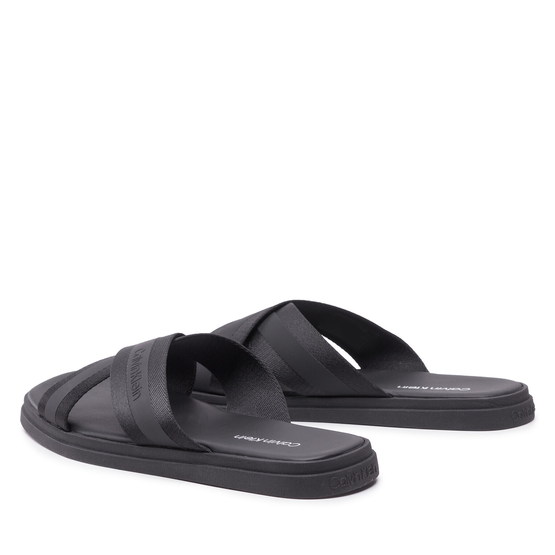 Calvin Klein Nazouváky Webbing Cross Sandal Wb HM0HM00462 Černá - Pepit.cz