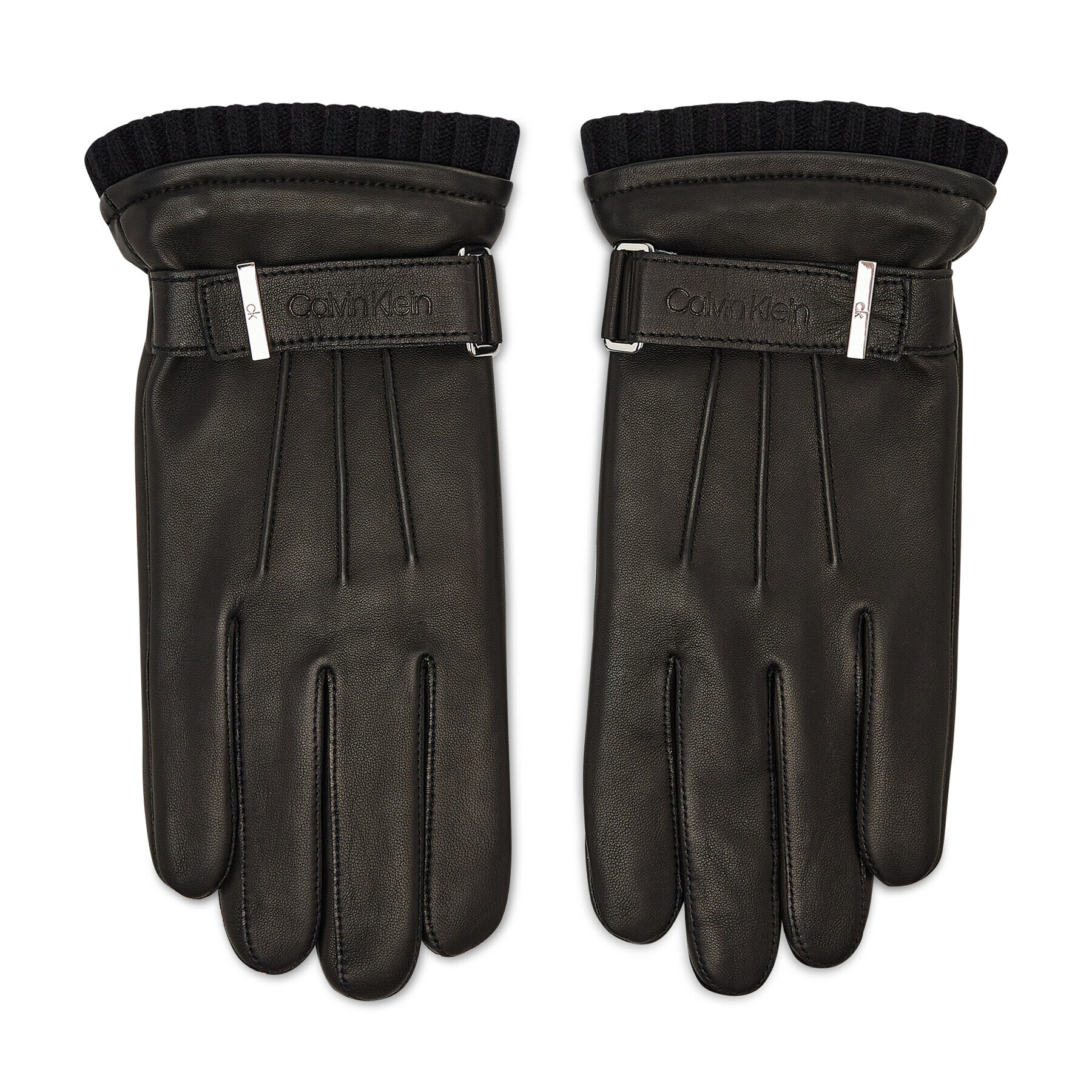 Calvin Klein Pánské rukavice Leather Rivet Gloves K50K507425 Černá - Pepit.cz