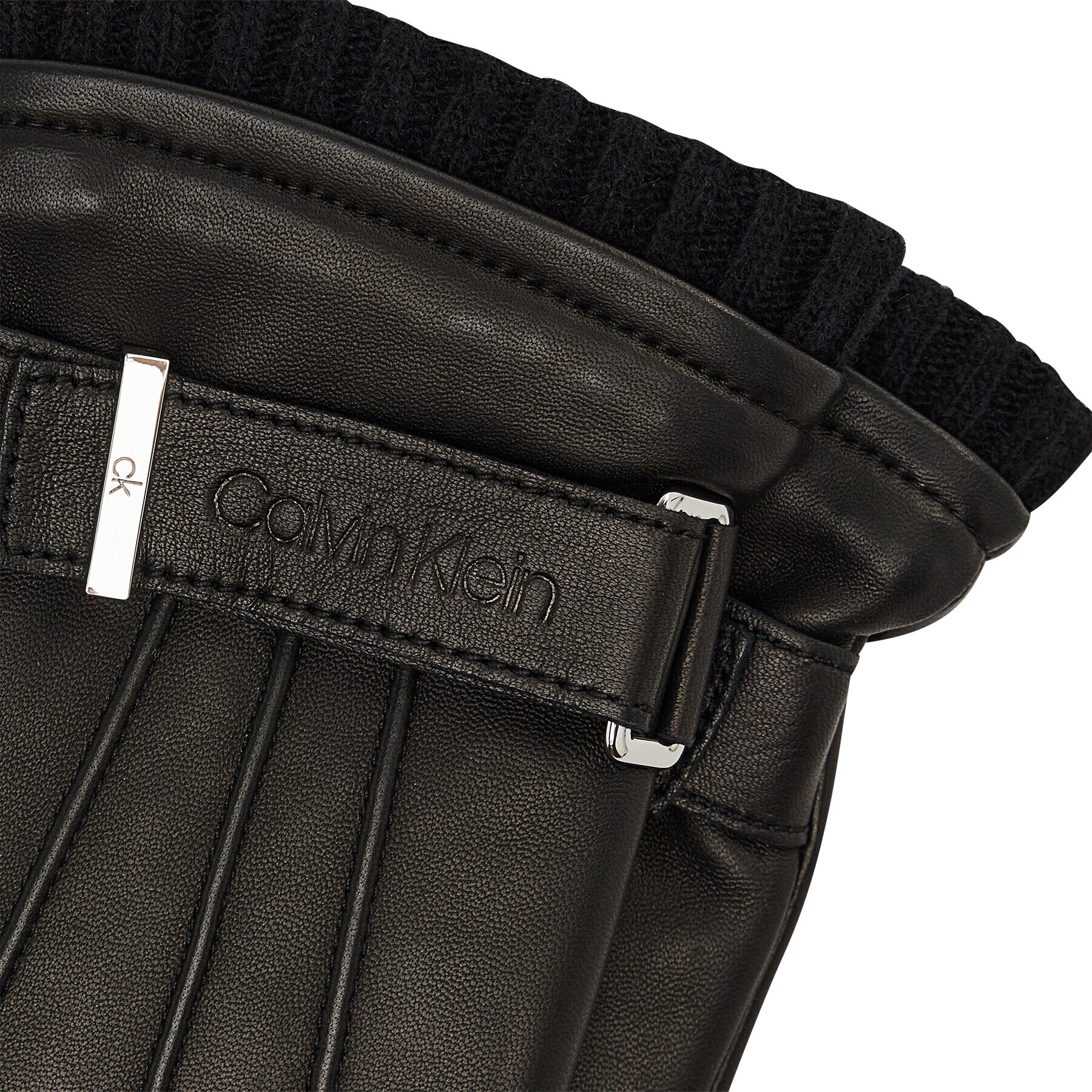 Calvin Klein Pánské rukavice Leather Rivet Gloves K50K507425 Černá - Pepit.cz