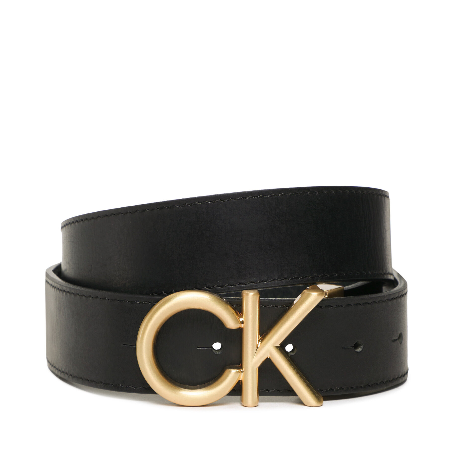 Calvin Klein Pánský pásek Adj Ck Metal Bombe Gold 35Mm K50K510217 Černá - Pepit.cz