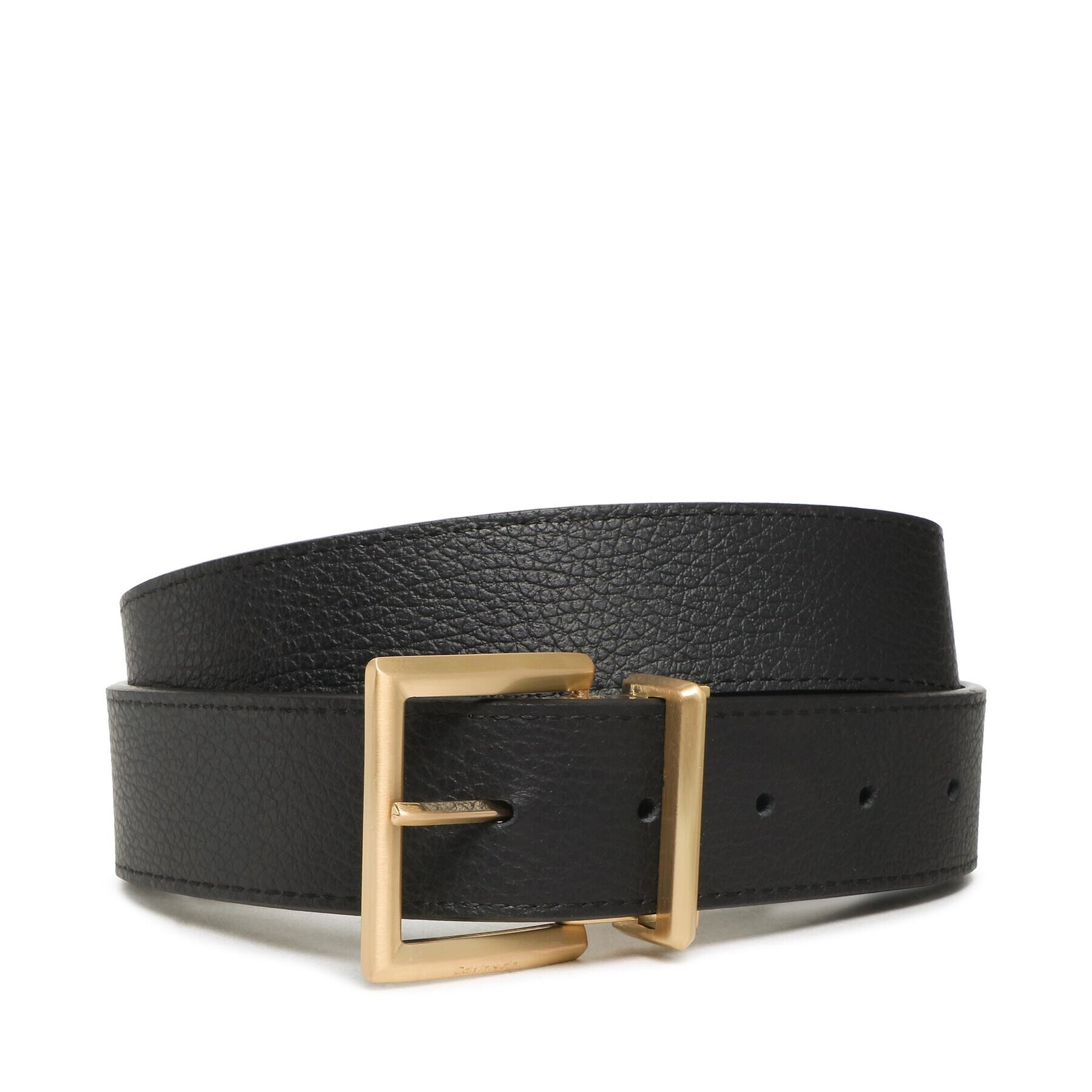 Calvin Klein Pánský pásek Adj Pramid Buckle Gold 35Mm K50K510218 Černá - Pepit.cz