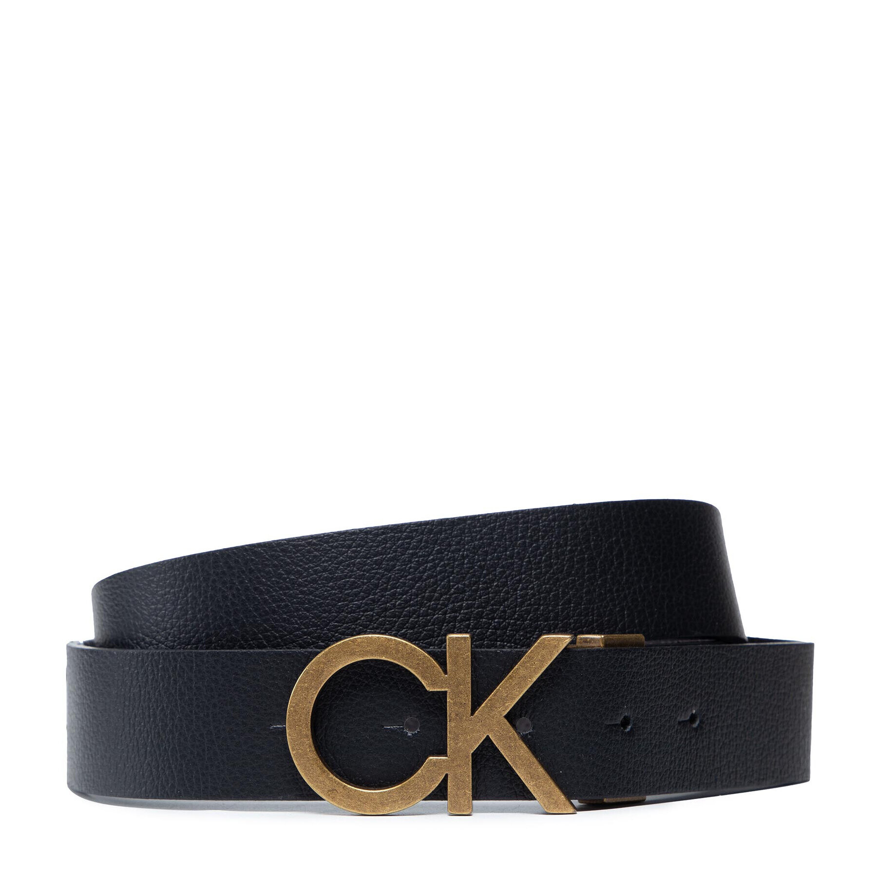 Calvin Klein Pánský pásek Adj/Rev Ck Metal Gold Pb K50K508159 Černá - Pepit.cz