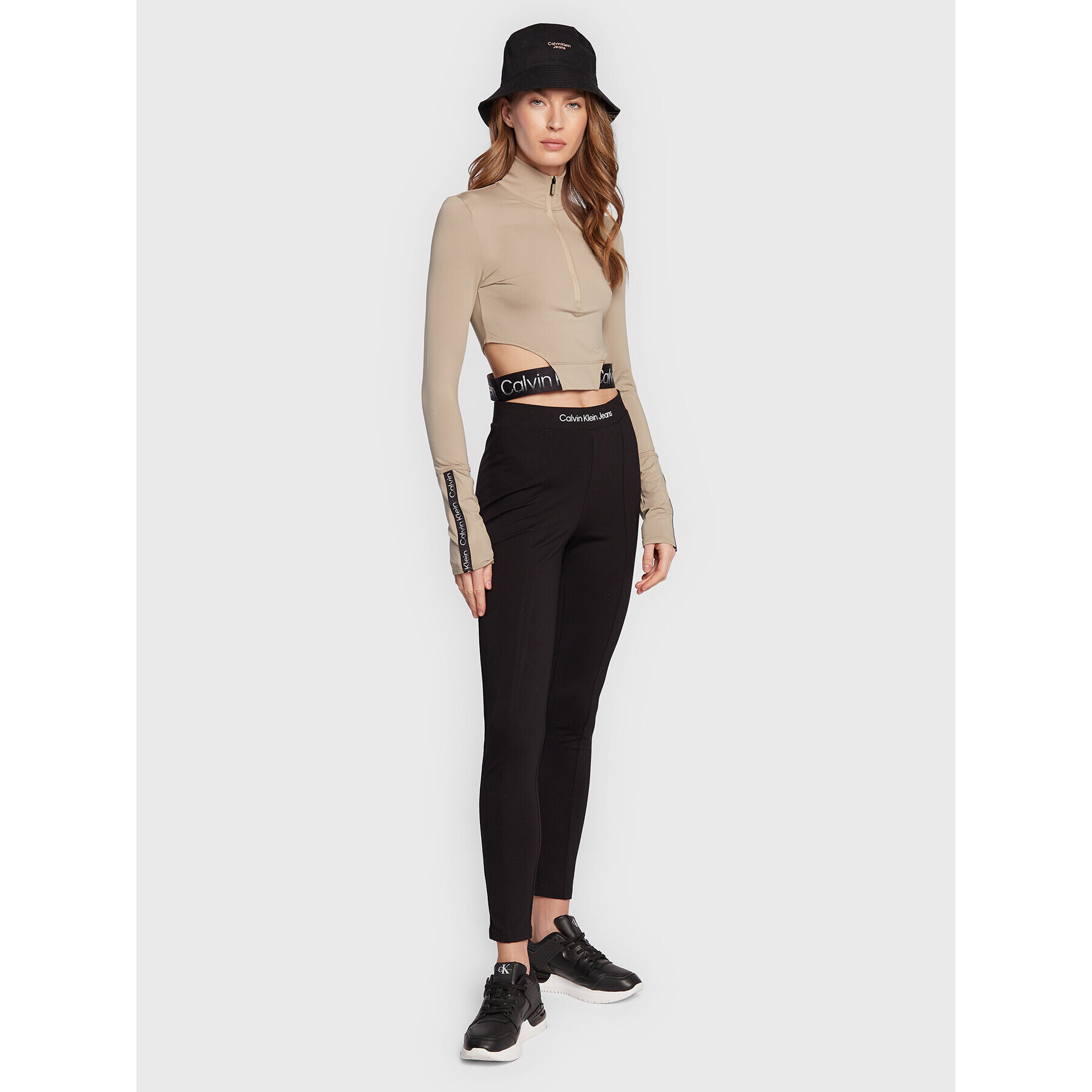 Calvin Klein Performance Halenka 00GWF2K200 Béžová Slim Fit - Pepit.cz