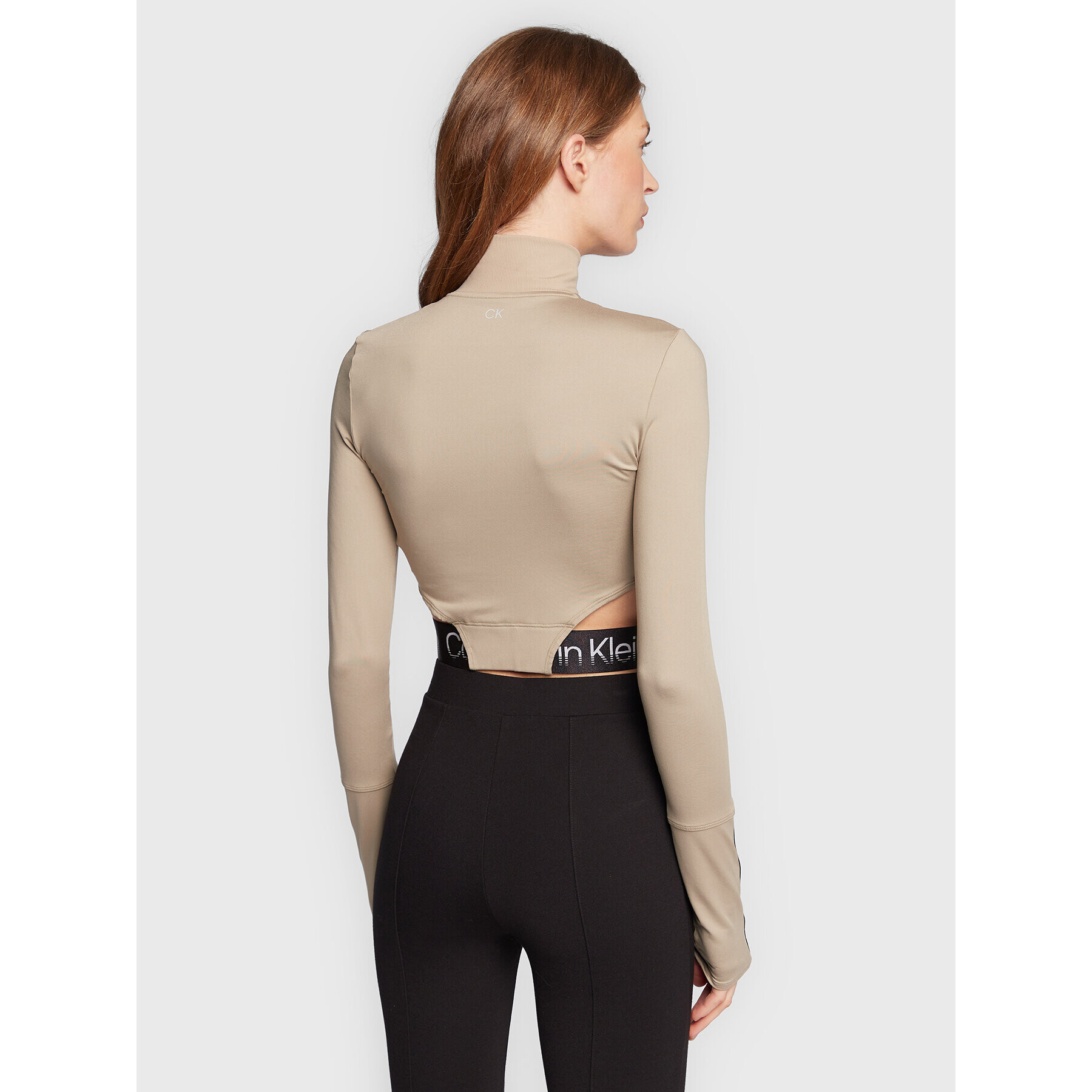 Calvin Klein Performance Halenka 00GWF2K200 Béžová Slim Fit - Pepit.cz