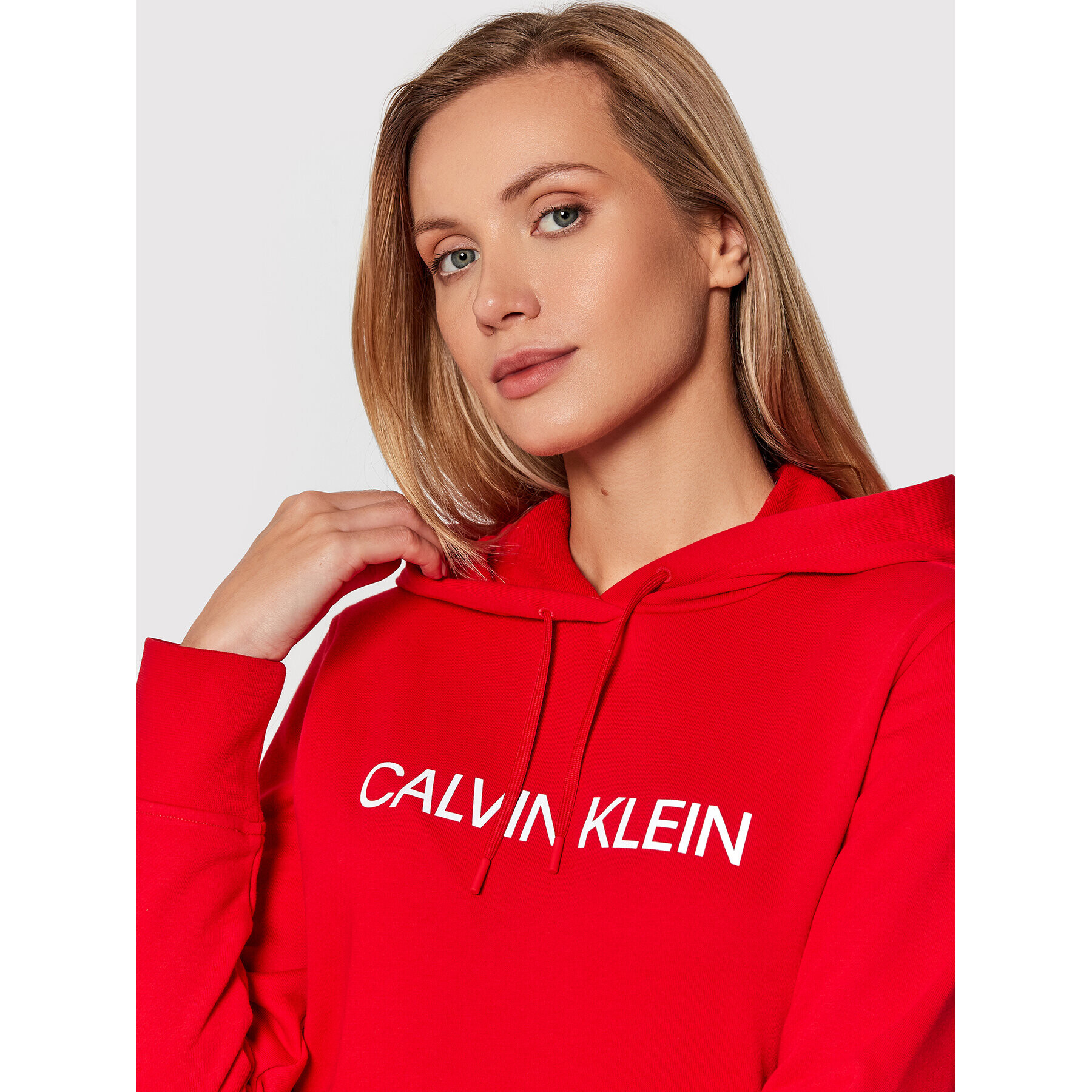 Calvin Klein Performance Mikina 00GWF1W311 Červená Regular Fit - Pepit.cz