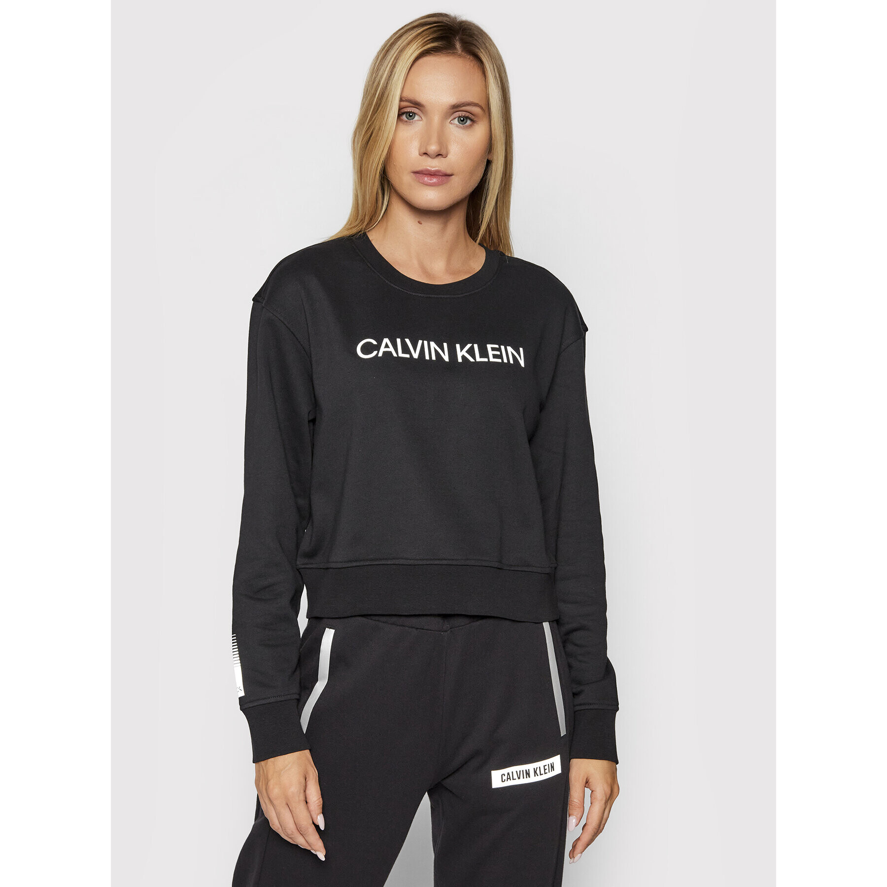 Calvin Klein Performance Mikina 00GWF1W312 Černá Cropped Fit - Pepit.cz