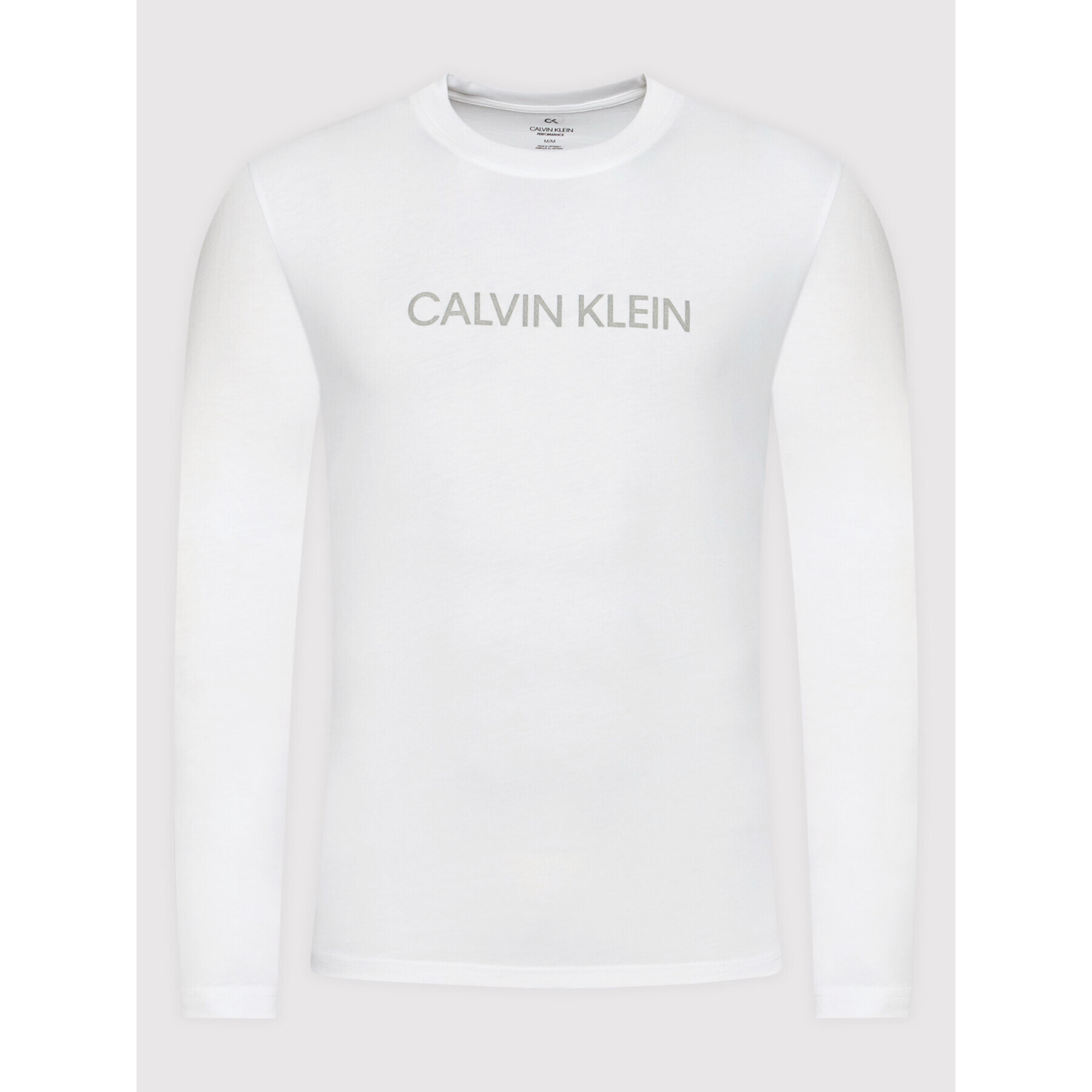 Calvin Klein Performance S dlouhým rukávem 00GMF1K200 Bílá Regular Fit - Pepit.cz