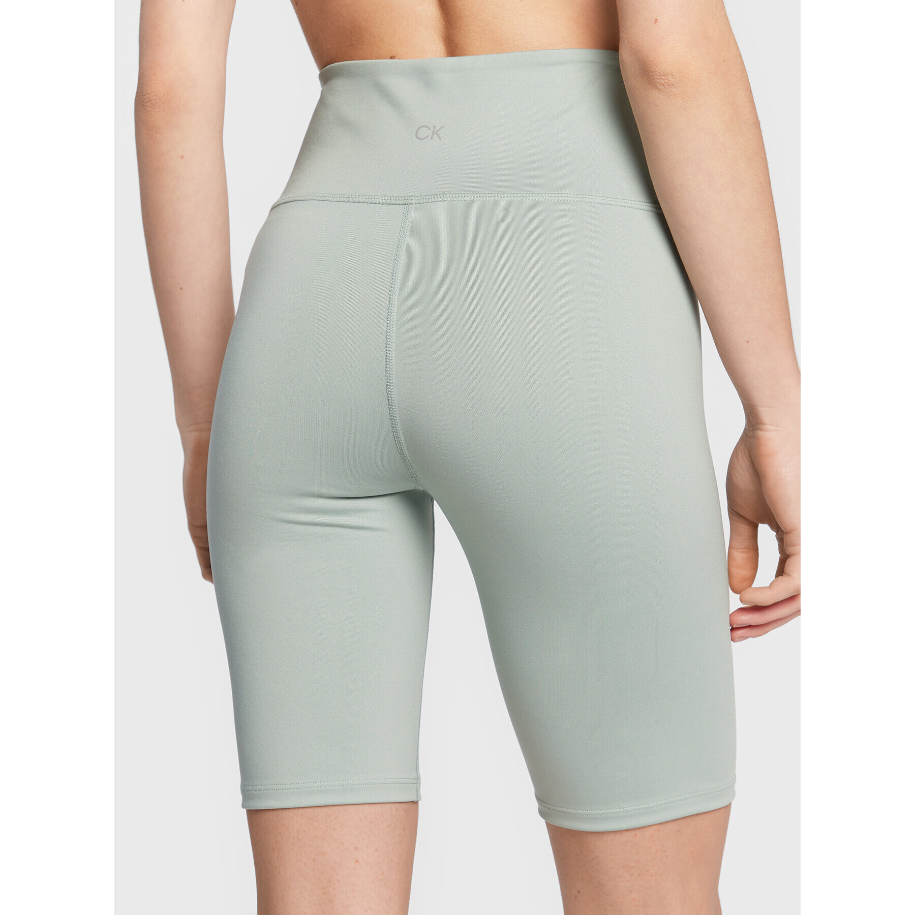 Calvin Klein Performance Sportovní kraťasy 00GWS2S813 Zelená Slim Fit - Pepit.cz