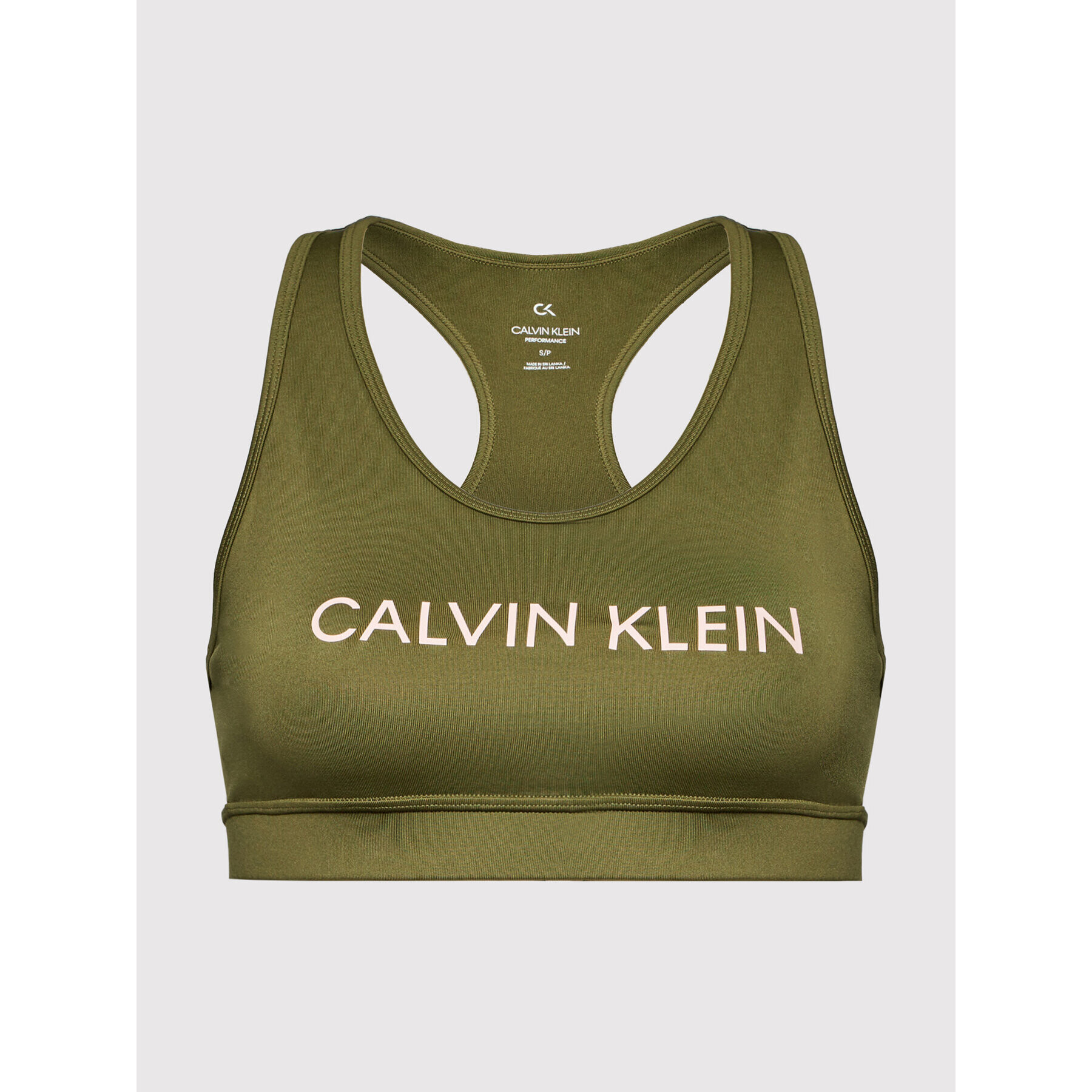 Calvin Klein Performance Sportovní podprsenka 00GWF1K138 Zelená - Pepit.cz