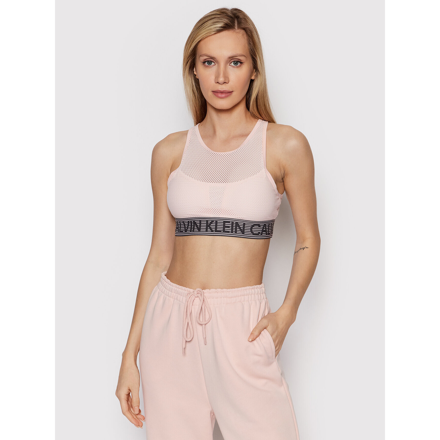 Calvin Klein Performance Sportovní podprsenka Medium Support Sports 00GWF1K108 Růžová - Pepit.cz