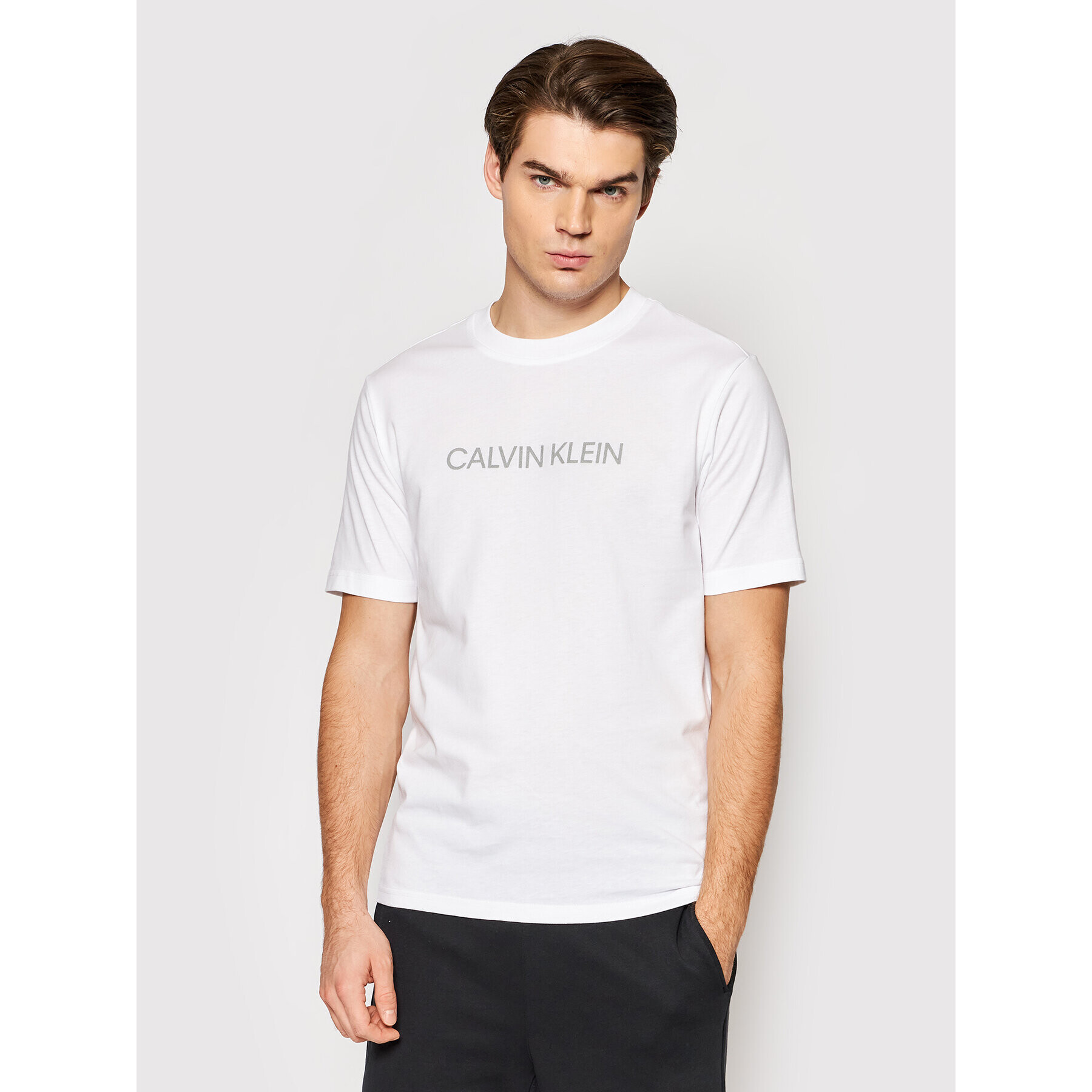 Calvin Klein Performance T-Shirt 00GMF1K107 Bílá Regular Fit - Pepit.cz