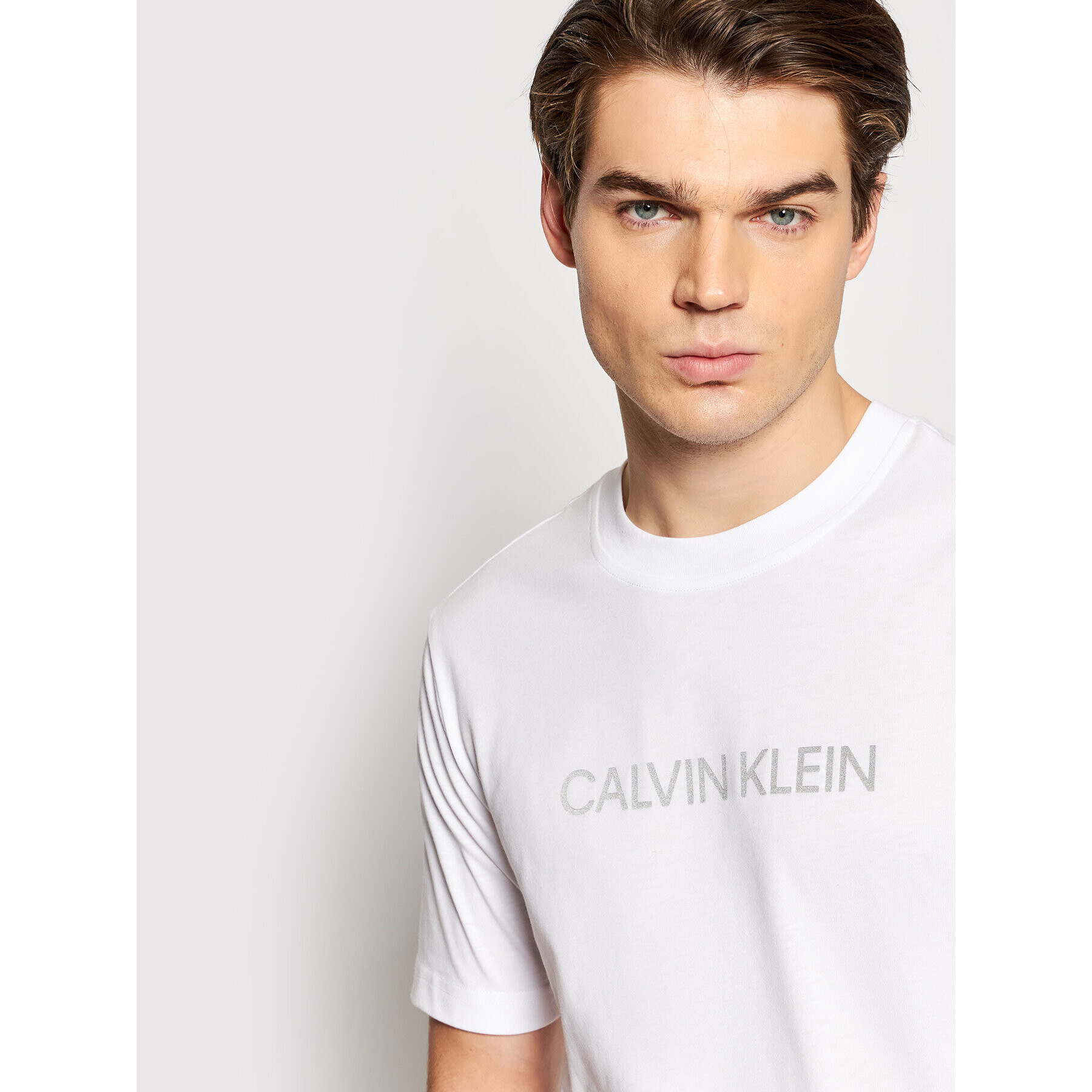 Calvin Klein Performance T-Shirt 00GMF1K107 Bílá Regular Fit - Pepit.cz