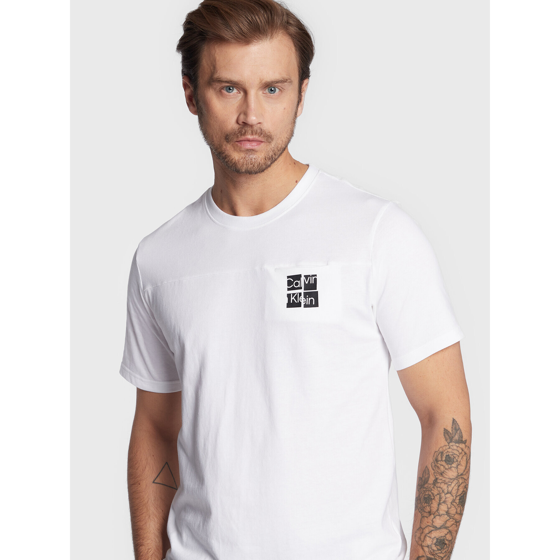 Calvin Klein Performance T-Shirt 00GMF2K104 Bílá Regular Fit - Pepit.cz